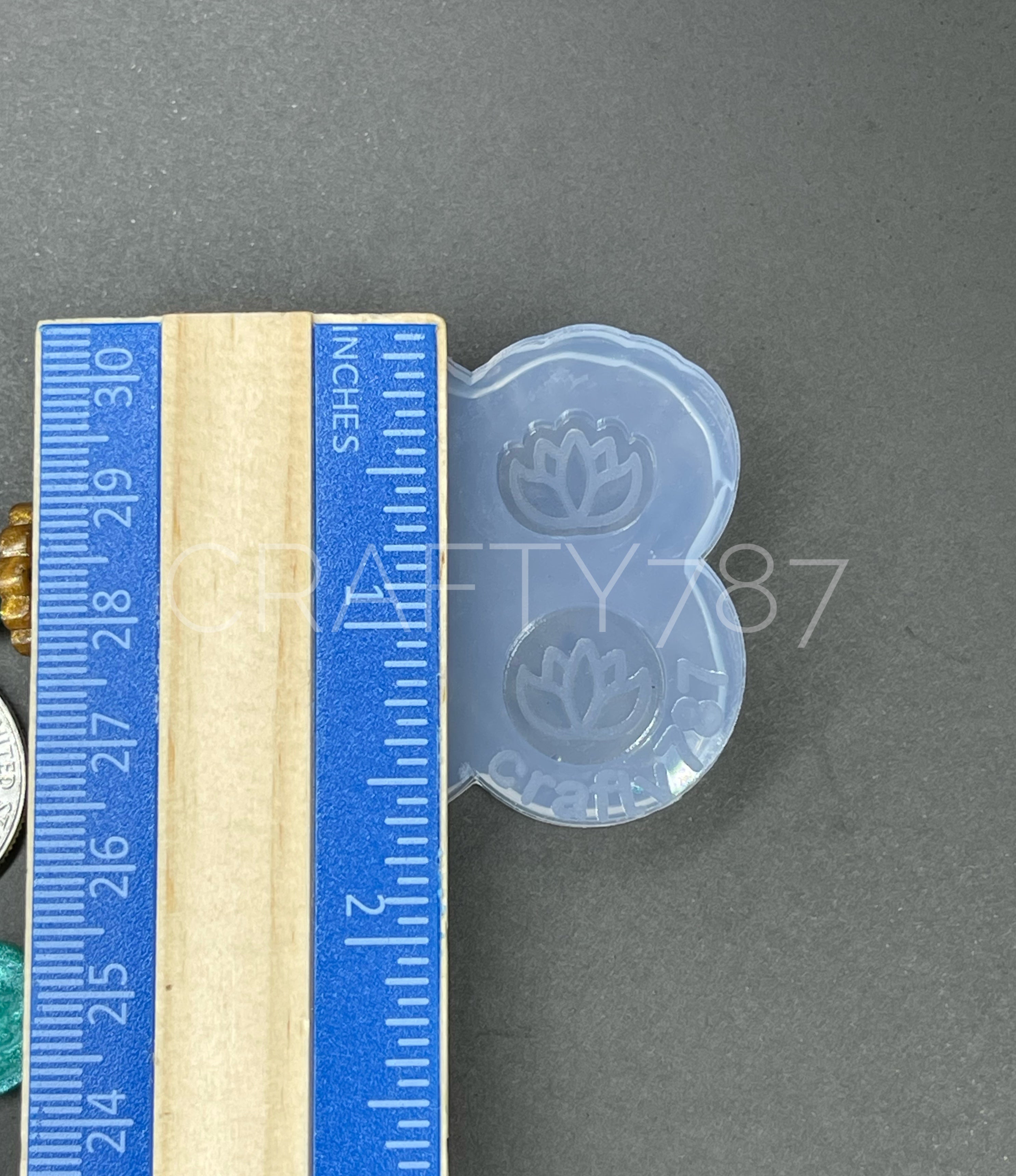 Lotus Stud Earring Silicone Mold (A12)