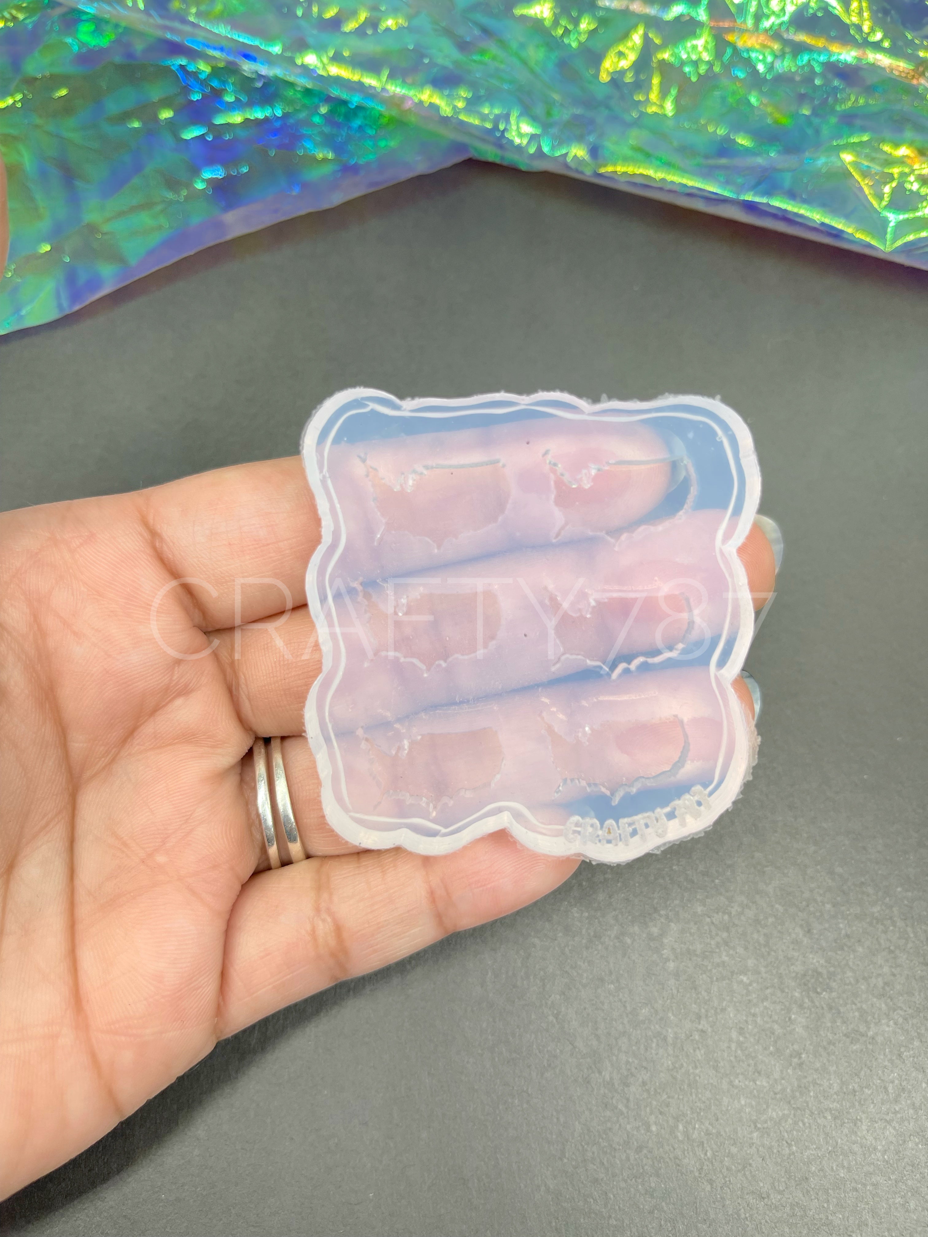 USA Shape Stud Earring Mold(A7)