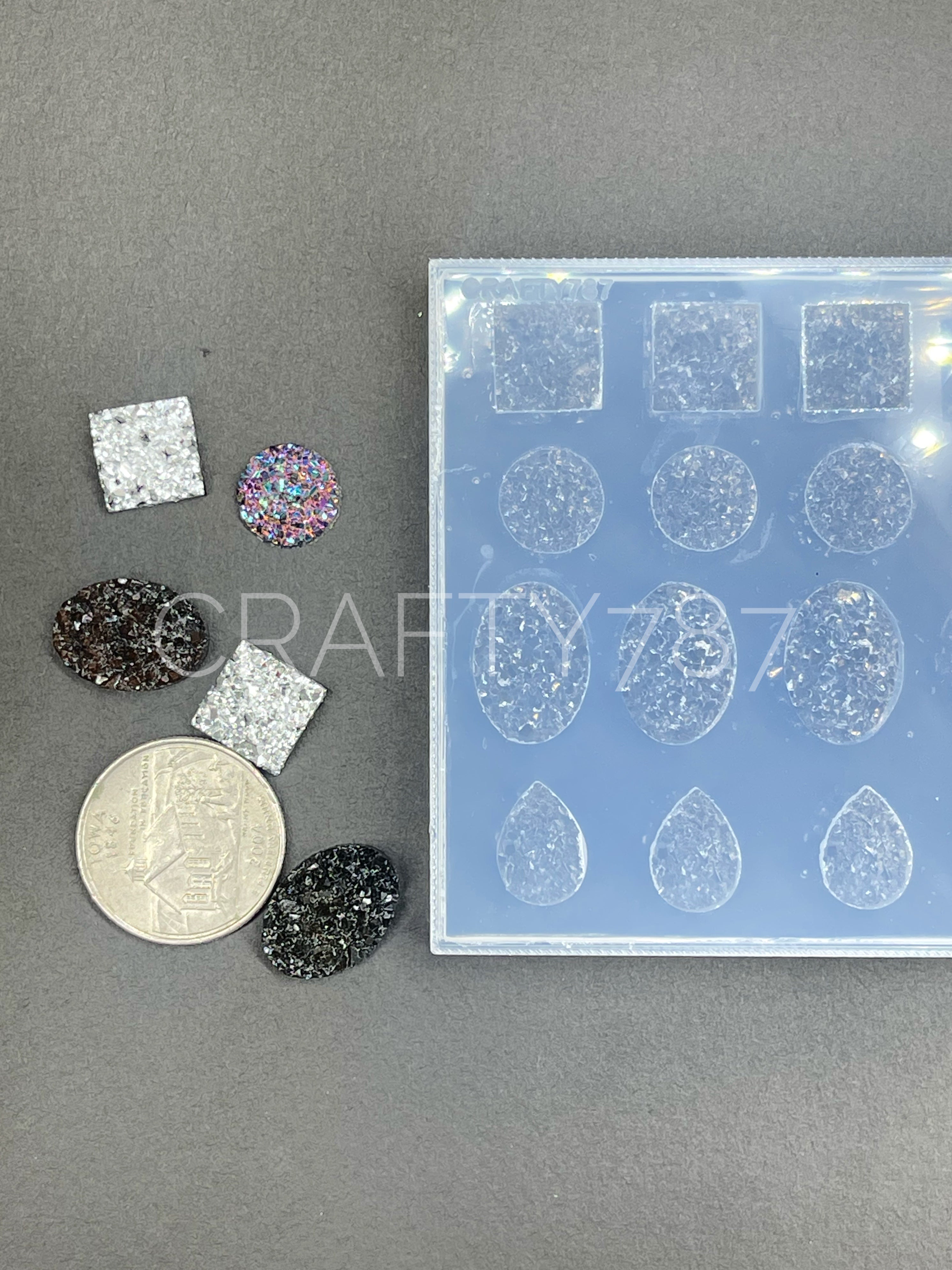 Druzy Variety Earrings Silicone Mold (B2)