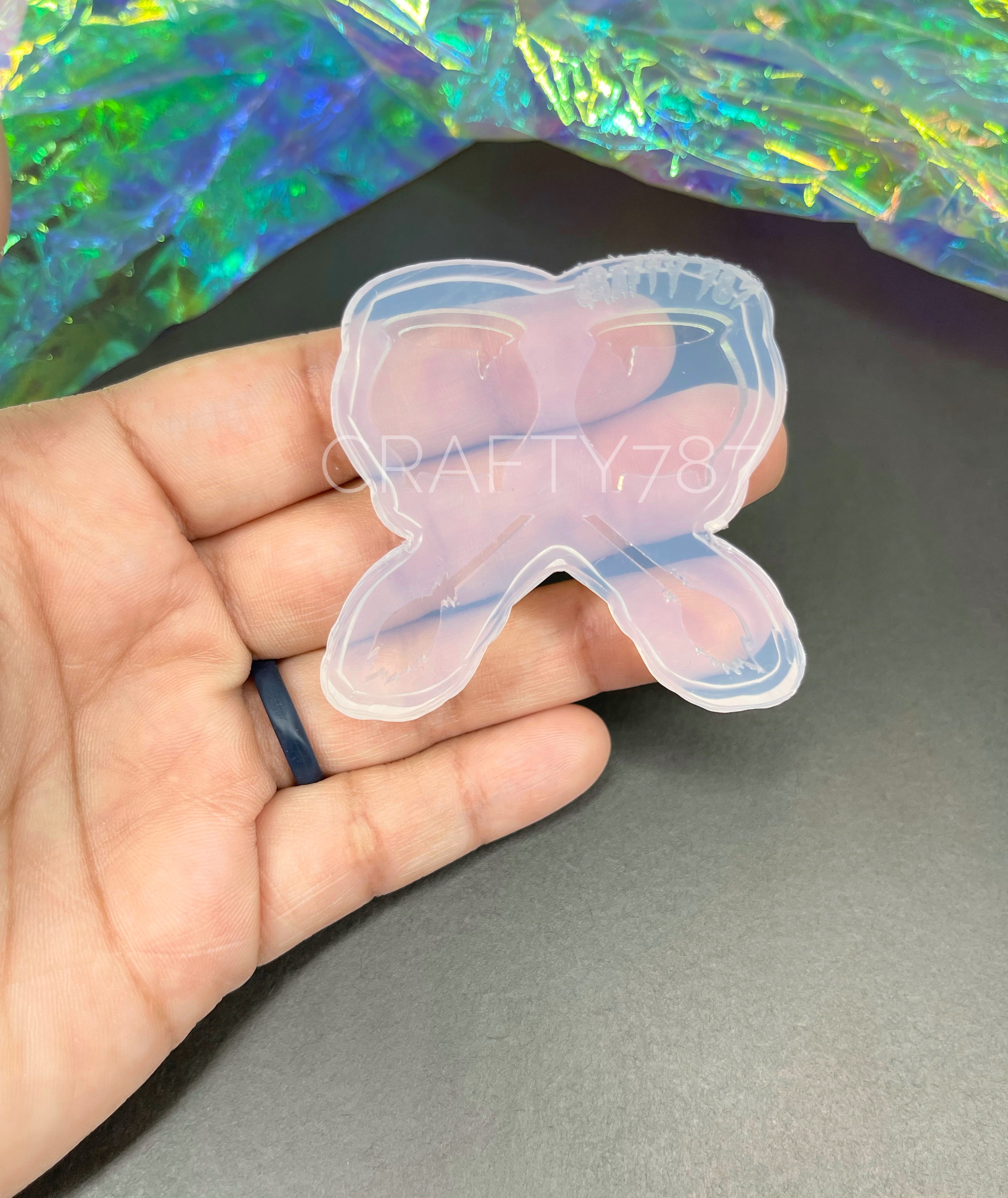 Witch Broom & Cauldron Studs Silicone Mold(A8)