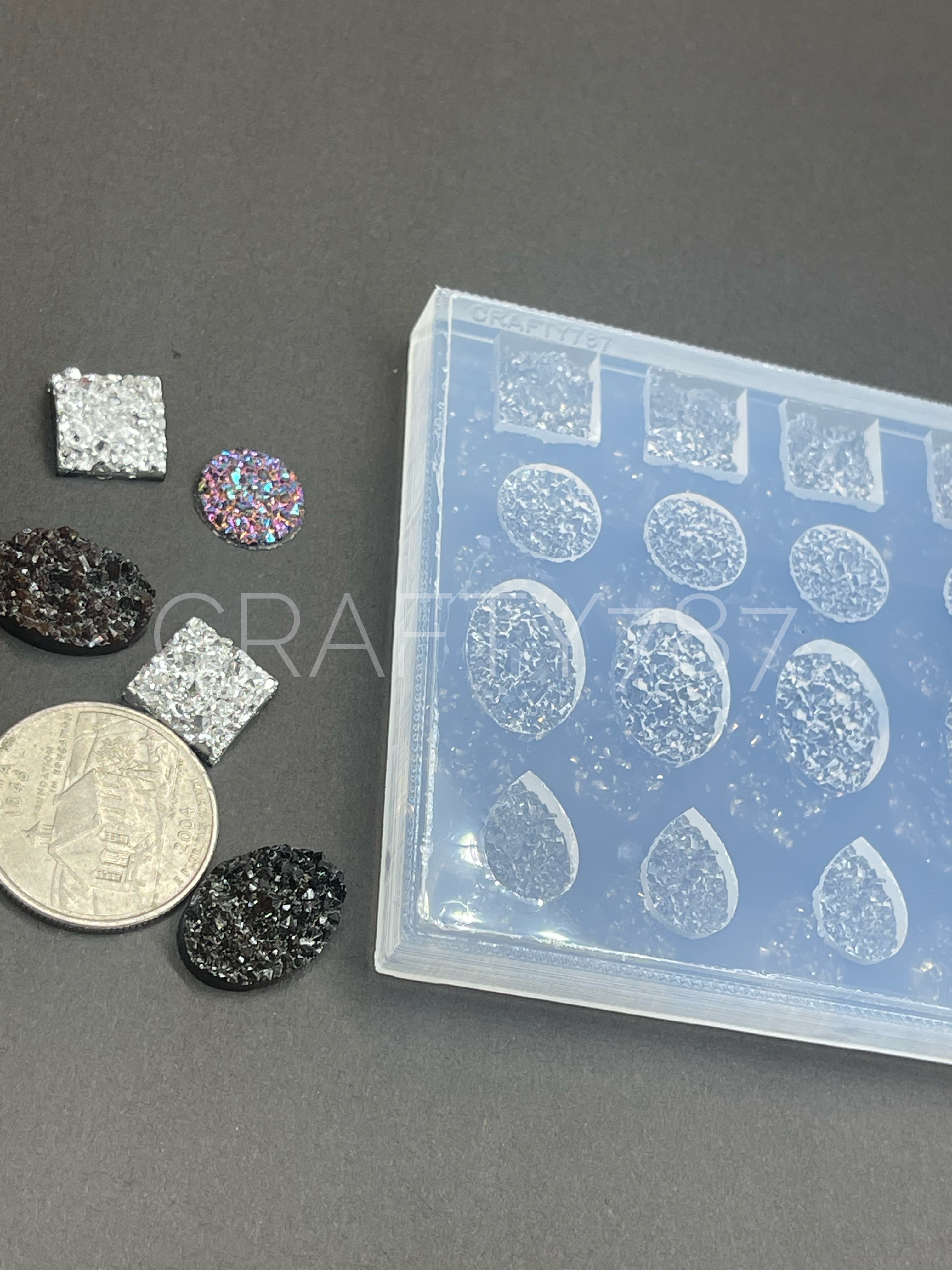 Druzy Variety Earrings Silicone Mold (B2)