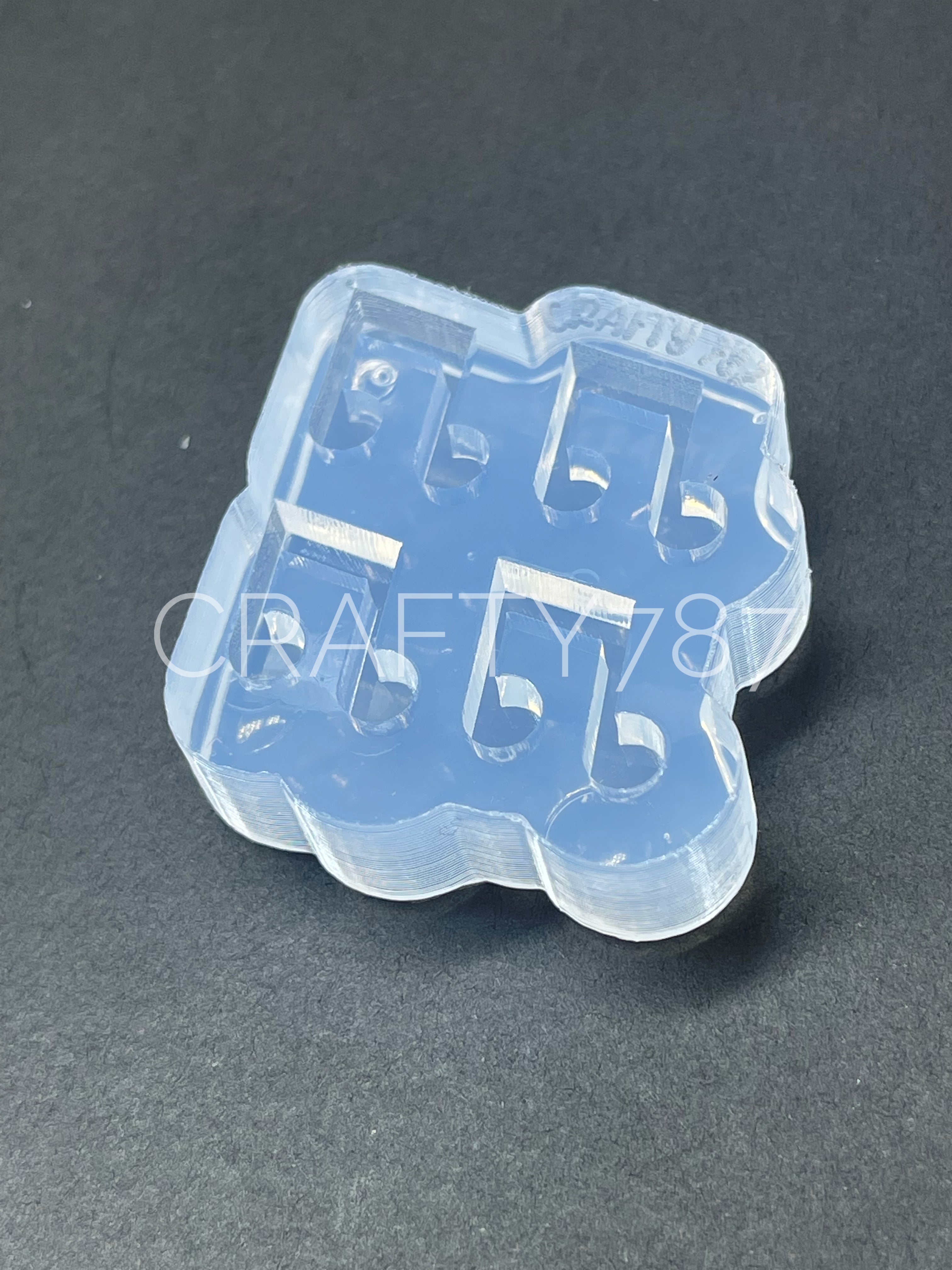 Musical Note Stud Earrings Silicone Mold(B12)