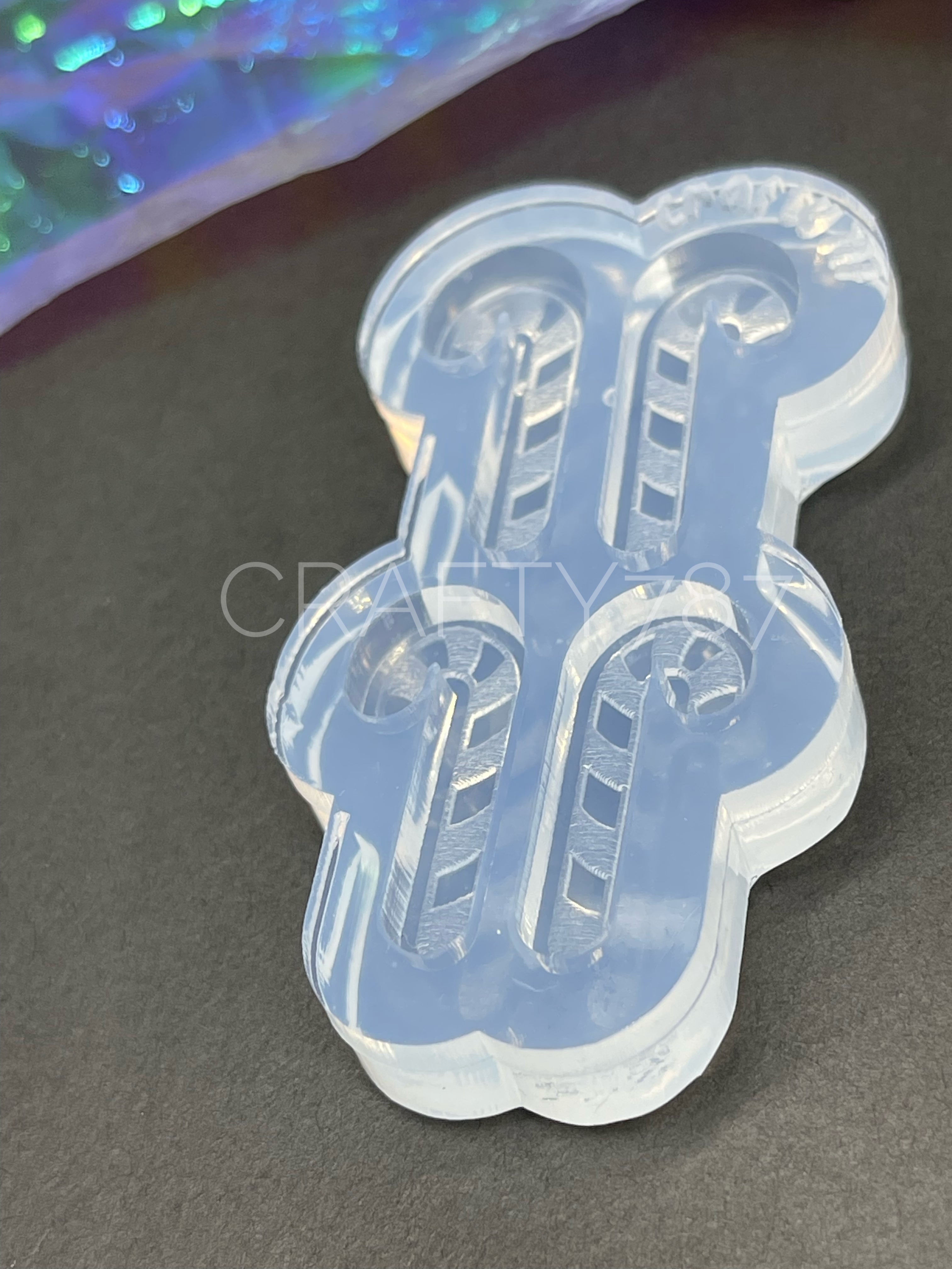 Candy Cane Stud Earring Mold(B9)