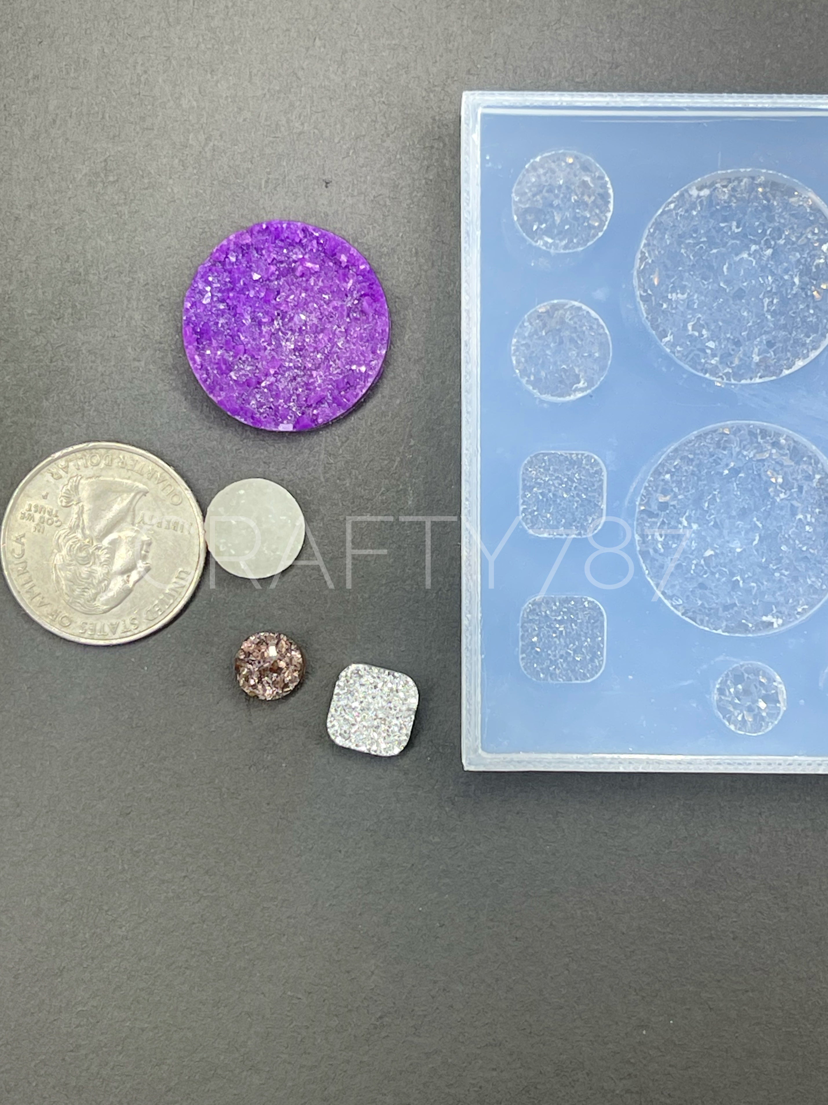 Variety Druzy Earring Silicone Mold (B5)