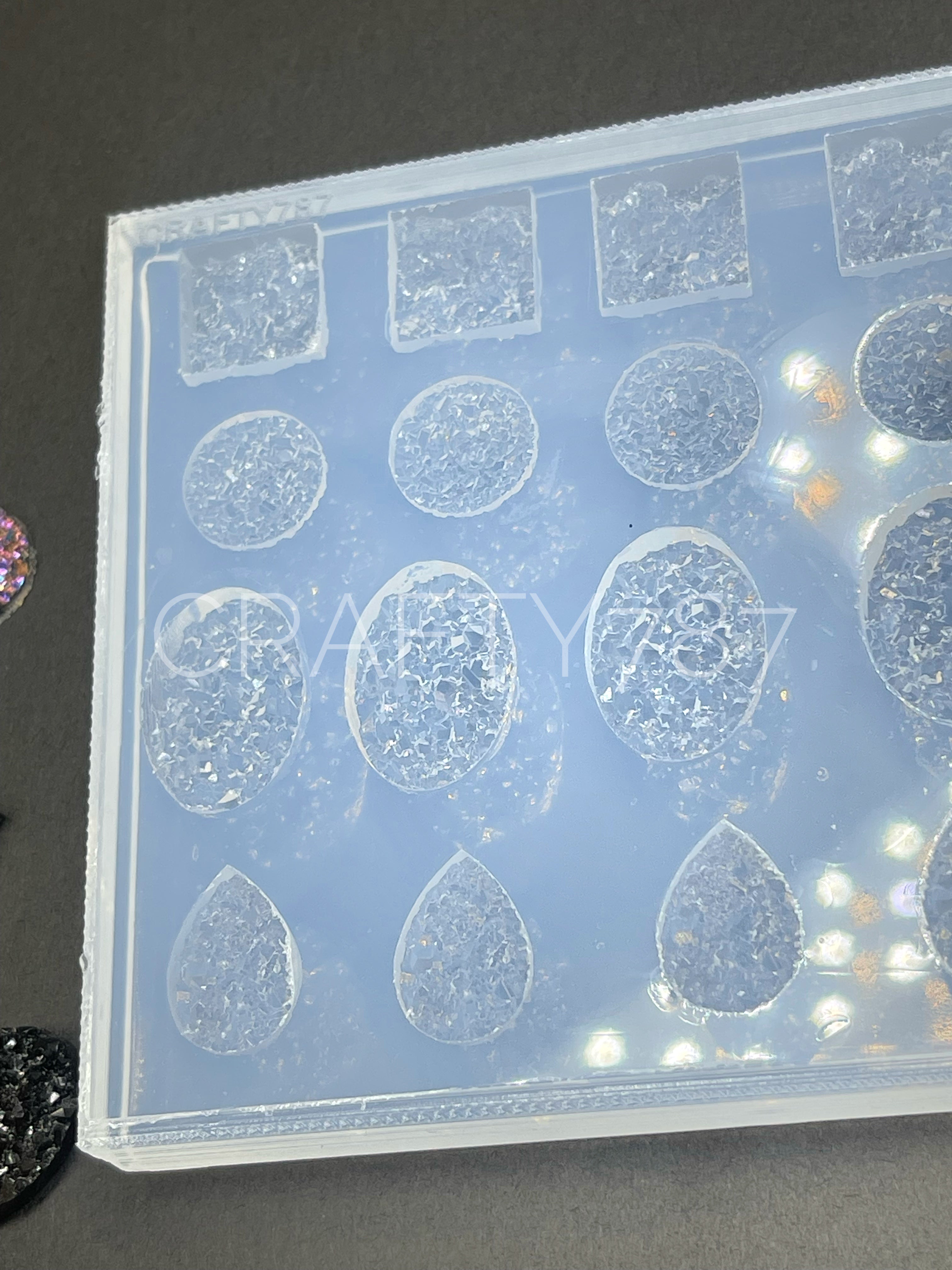 Druzy Variety Earrings Silicone Mold (B2)