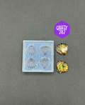 Shell 2D Silicone Mold, Resin Silicone Mold, Food Safe Mold (D15)