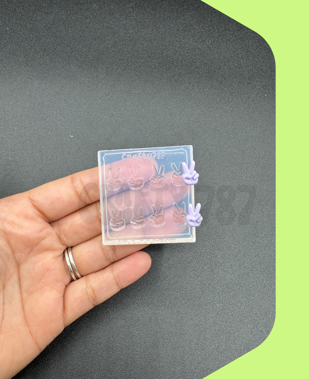 Peace Hand sign Silicone Mold (d14)