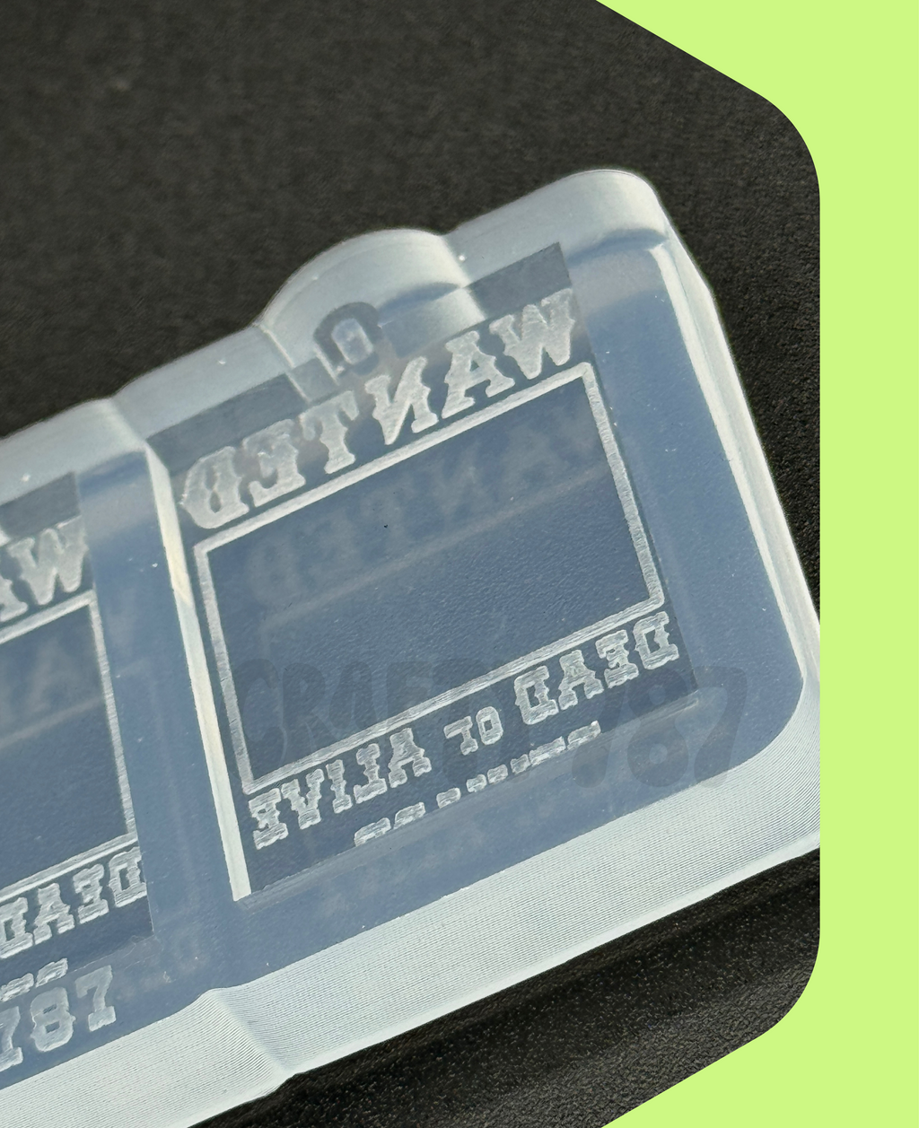 Wanted Poster Earring Silicone Mold (Space for Picture to be added) (d13)