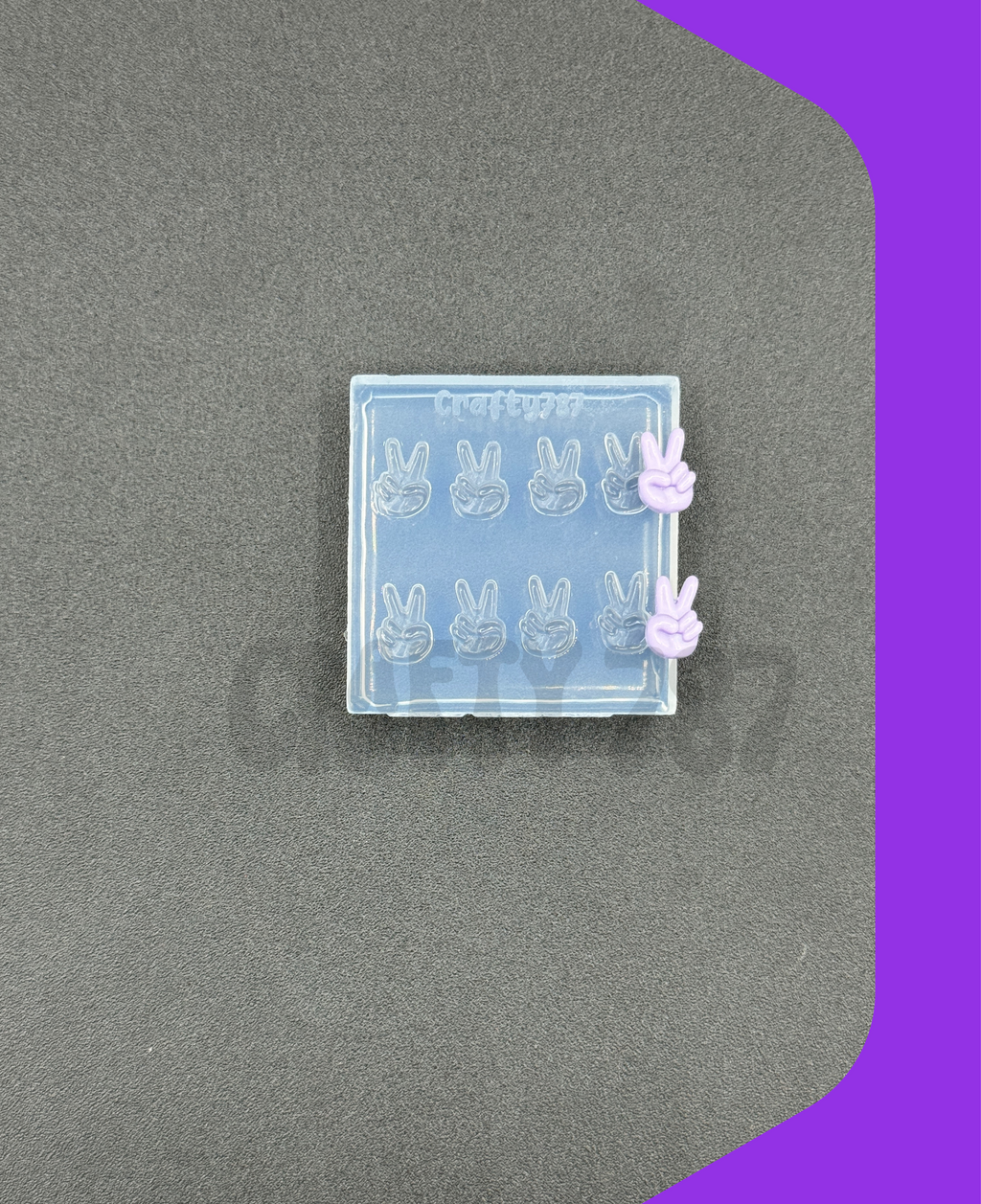 Peace Hand sign Silicone Mold (d14)