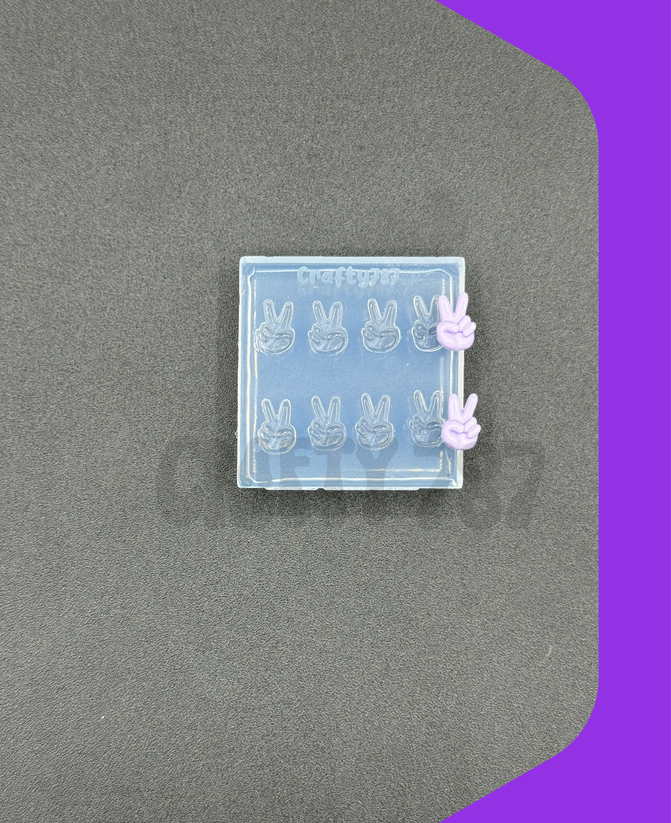 Peace Hand sign Silicone Mold (d14)