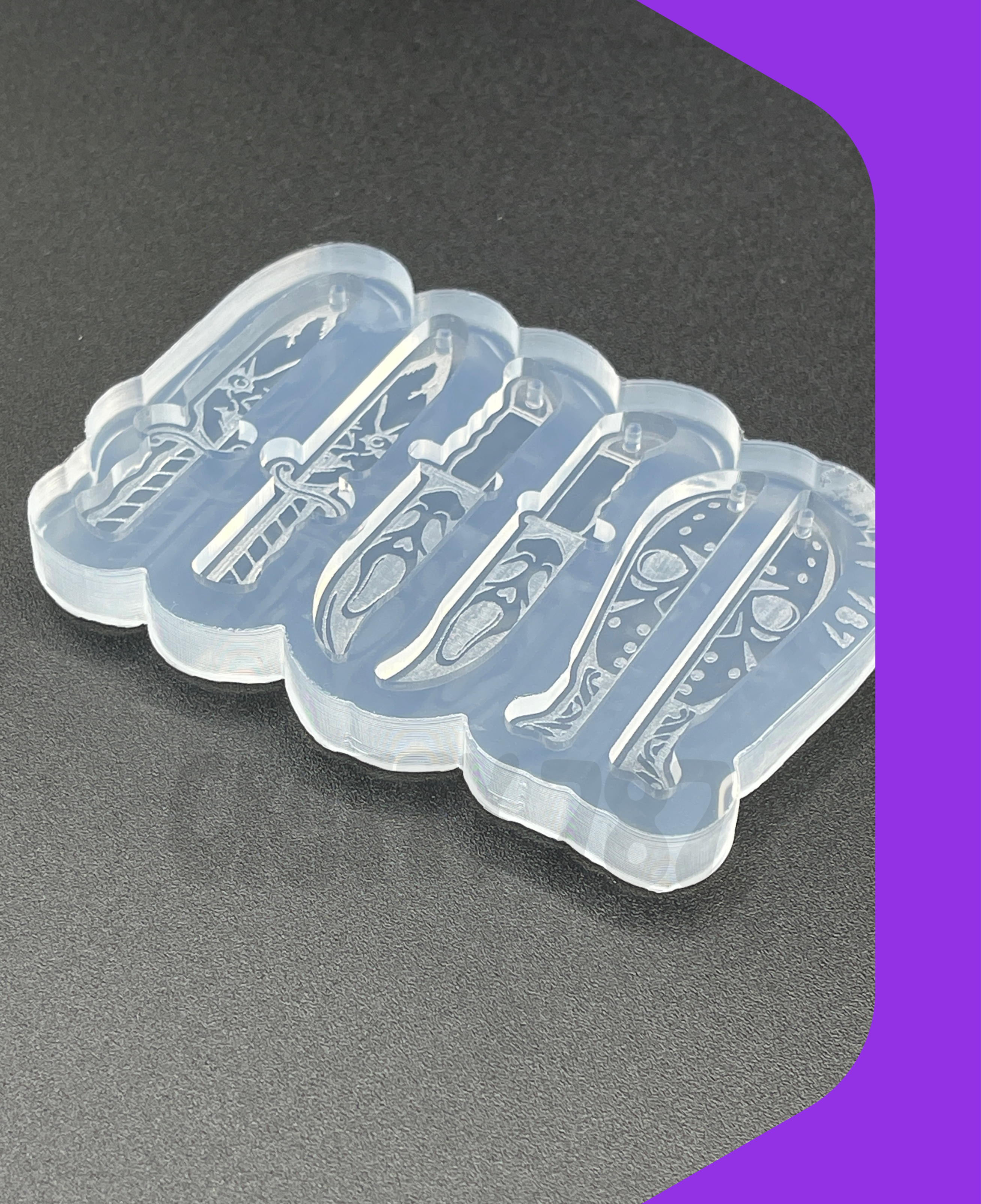 Spooky Knife Bundle Earring Silicone Mold, Resin Jewelry Mold (B15)