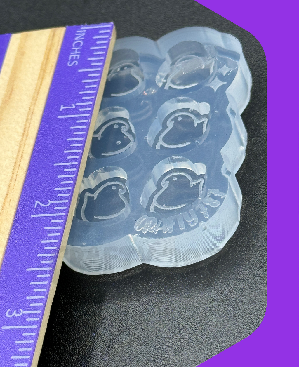 Peep Chick Stud Earring Silicone Mold (A15)