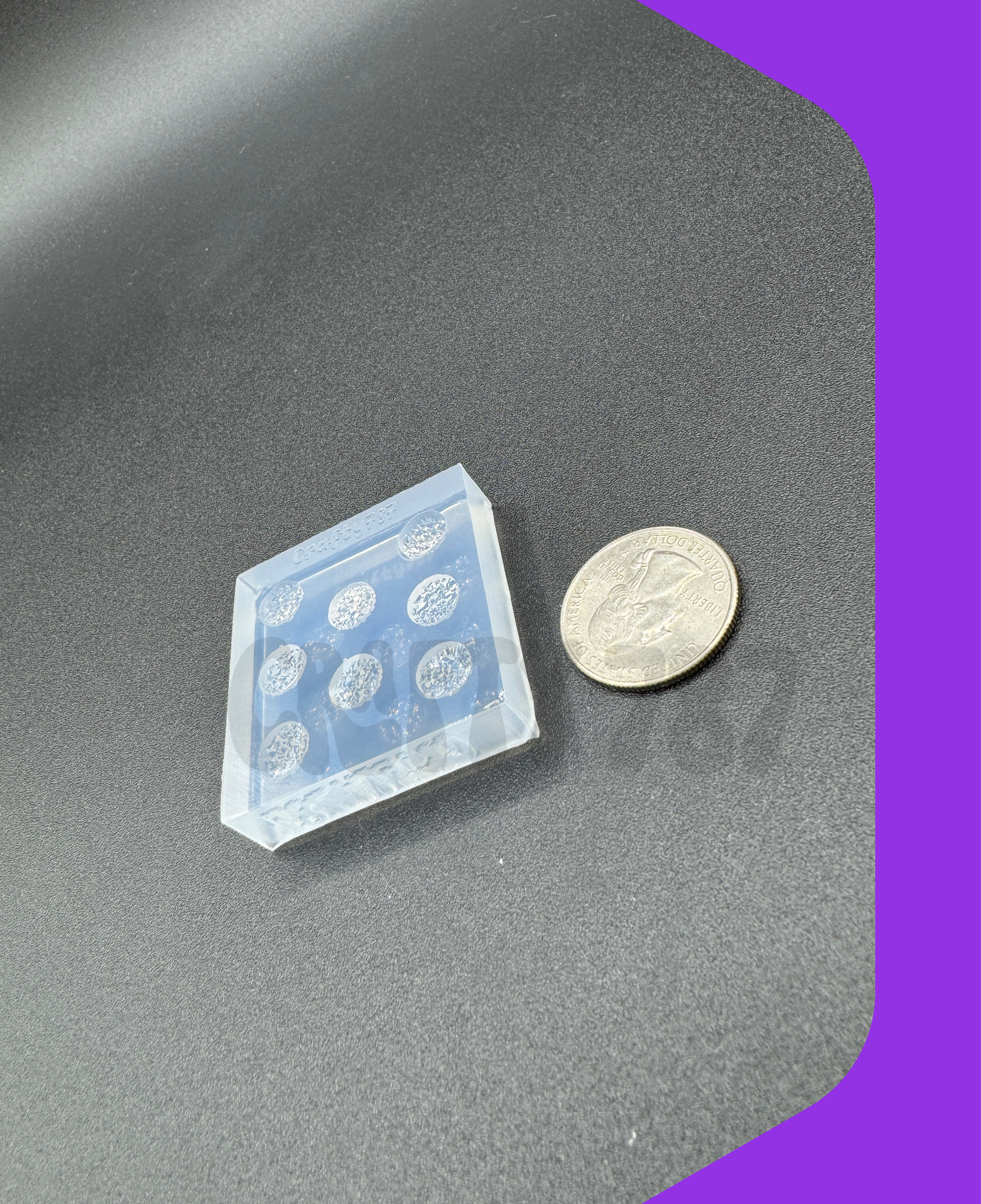 Druzy 8mm Faux Stud Earring Silicone Mold(B5)