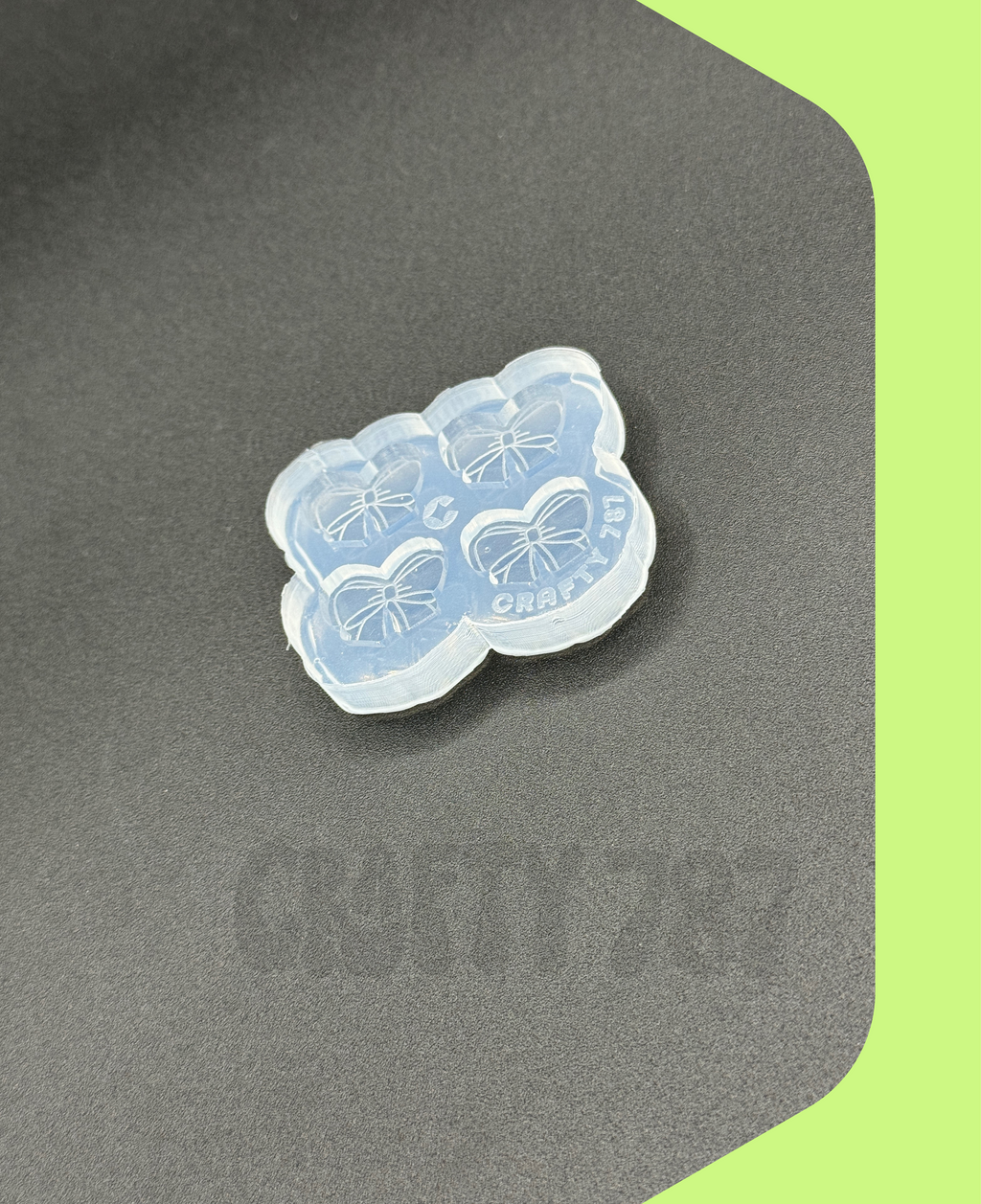 Ribbon Bow Stud Earring Silicone Mold Style 2 (d15)