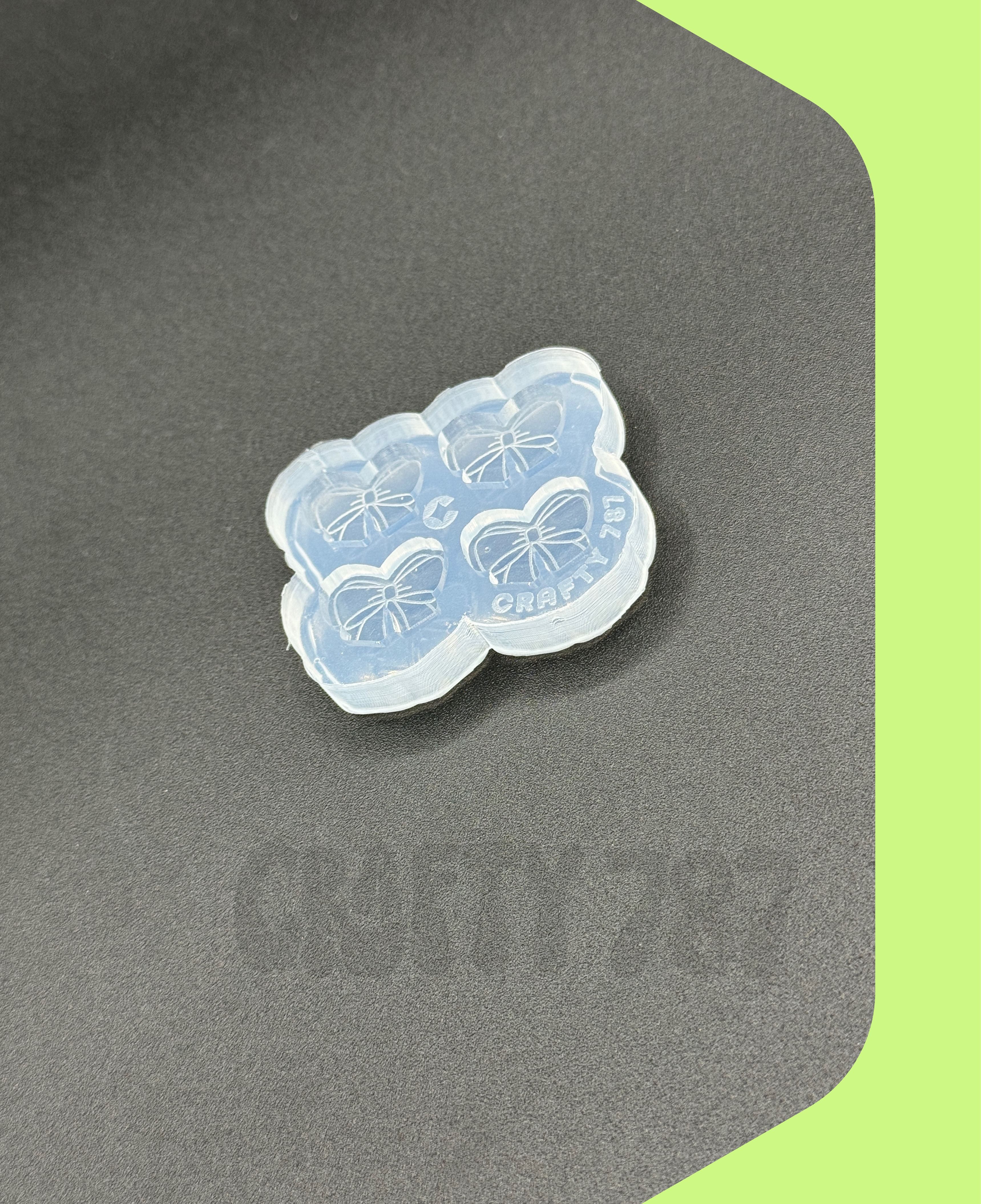 Ribbon Bow Stud Earring Silicone Mold Style 2 (d15)