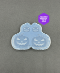 Scary Pumpkin Face Dangle Earring Silicone Mold (D5)