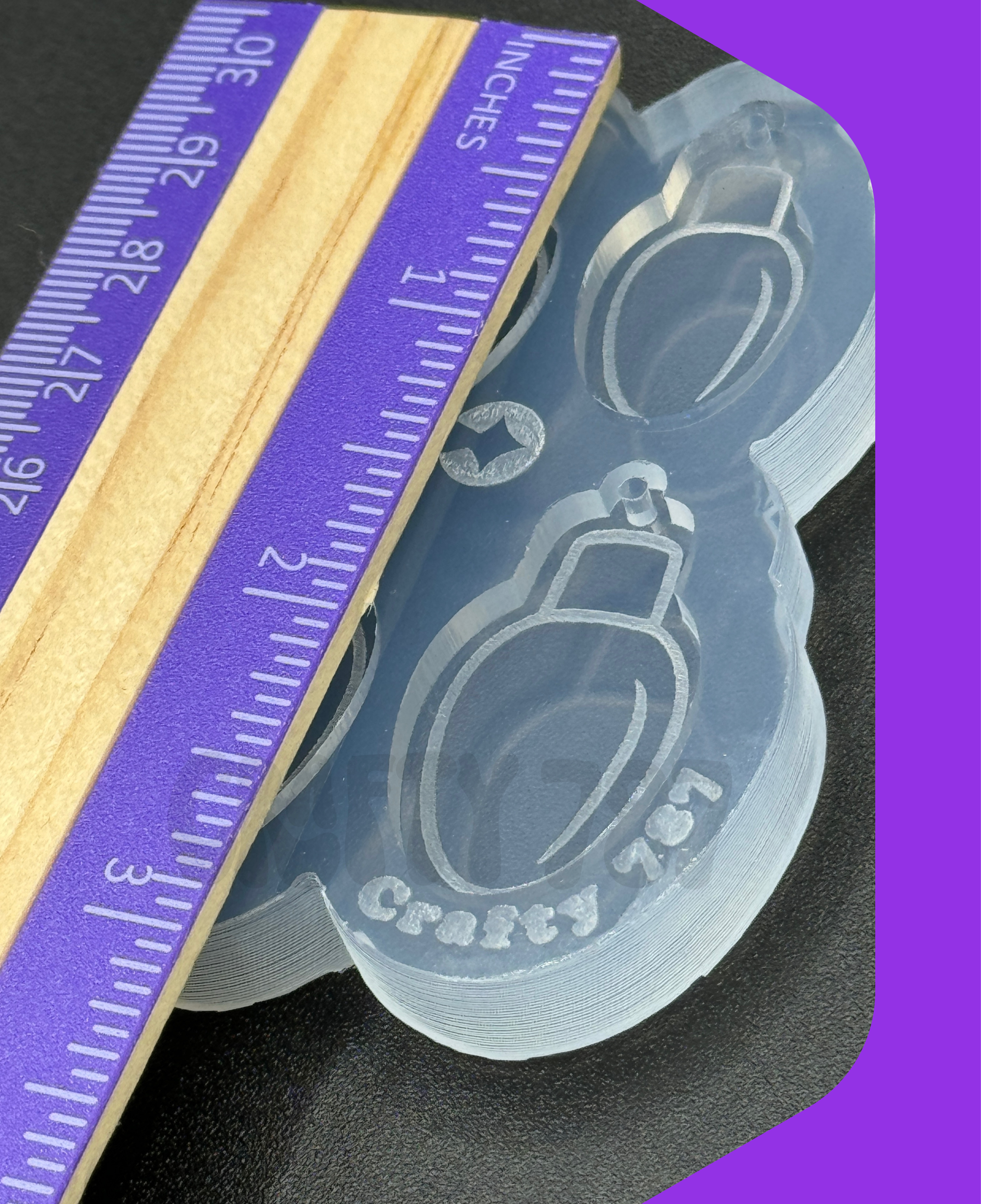 Mini Christmas Light Bulb Earring Silicone Mold (B15)