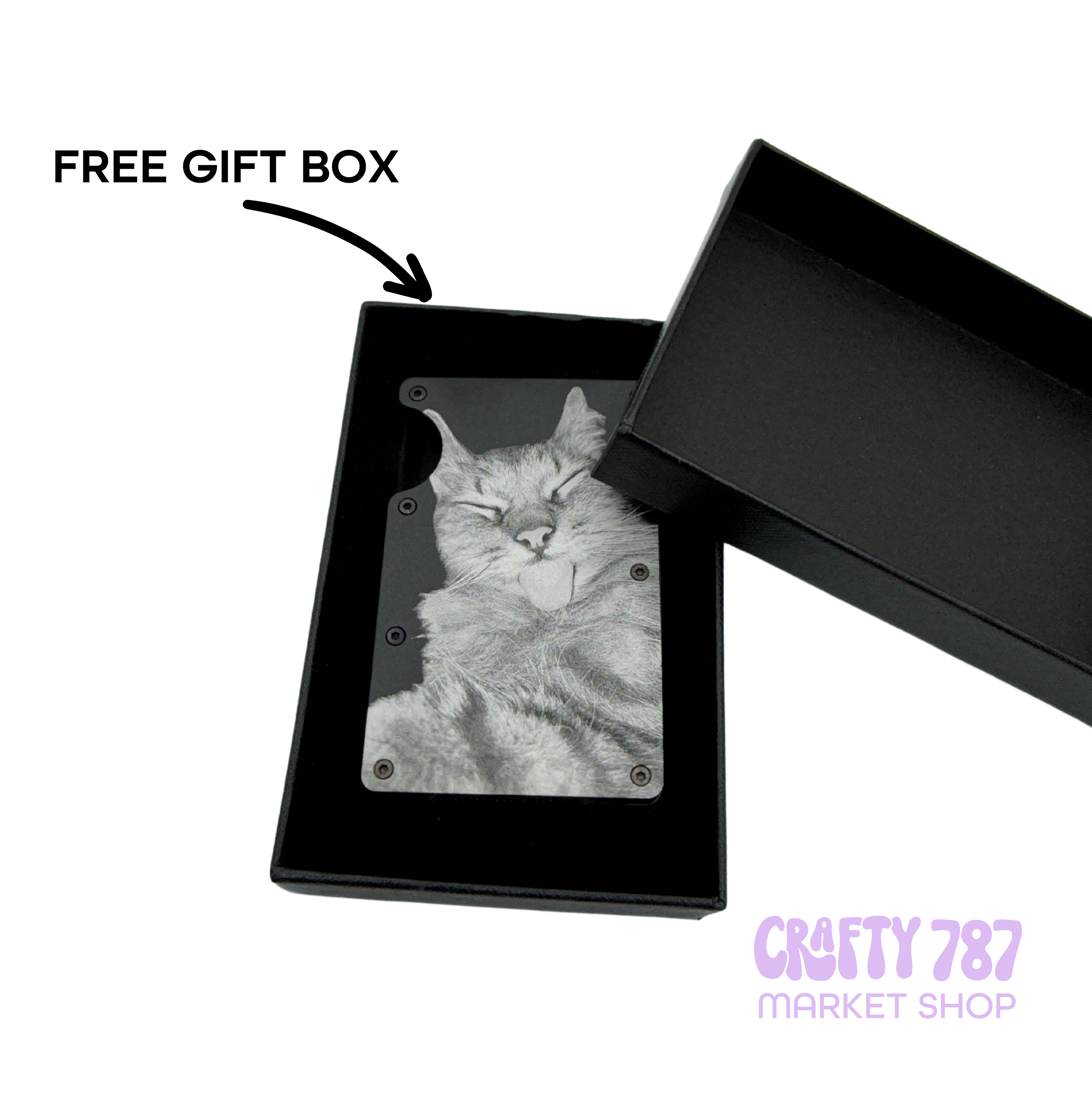 Personalize Pet Picture Metal Wallet