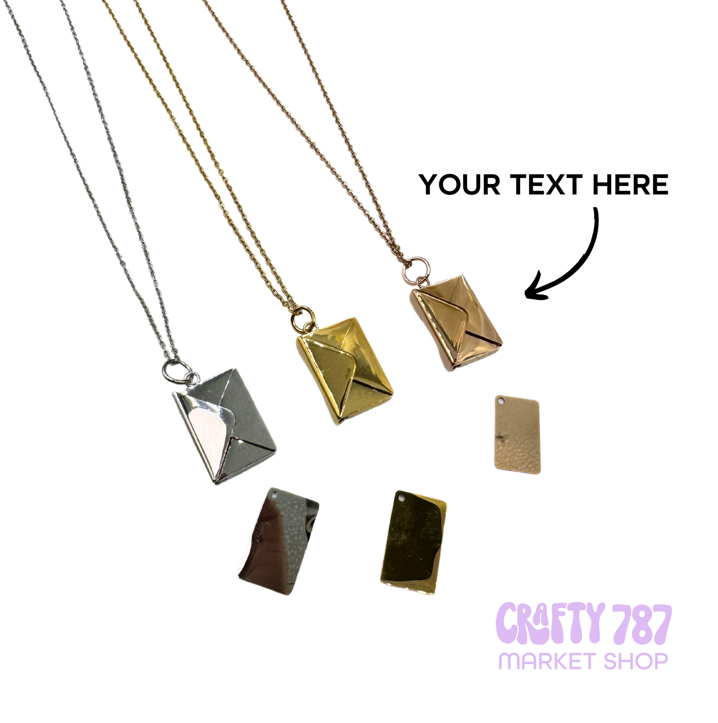 Personalize Envelope Necklace