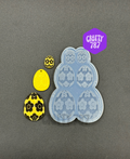 Flower Egg Easter Dangle Earring Silicone Mold Variety Size(D15)