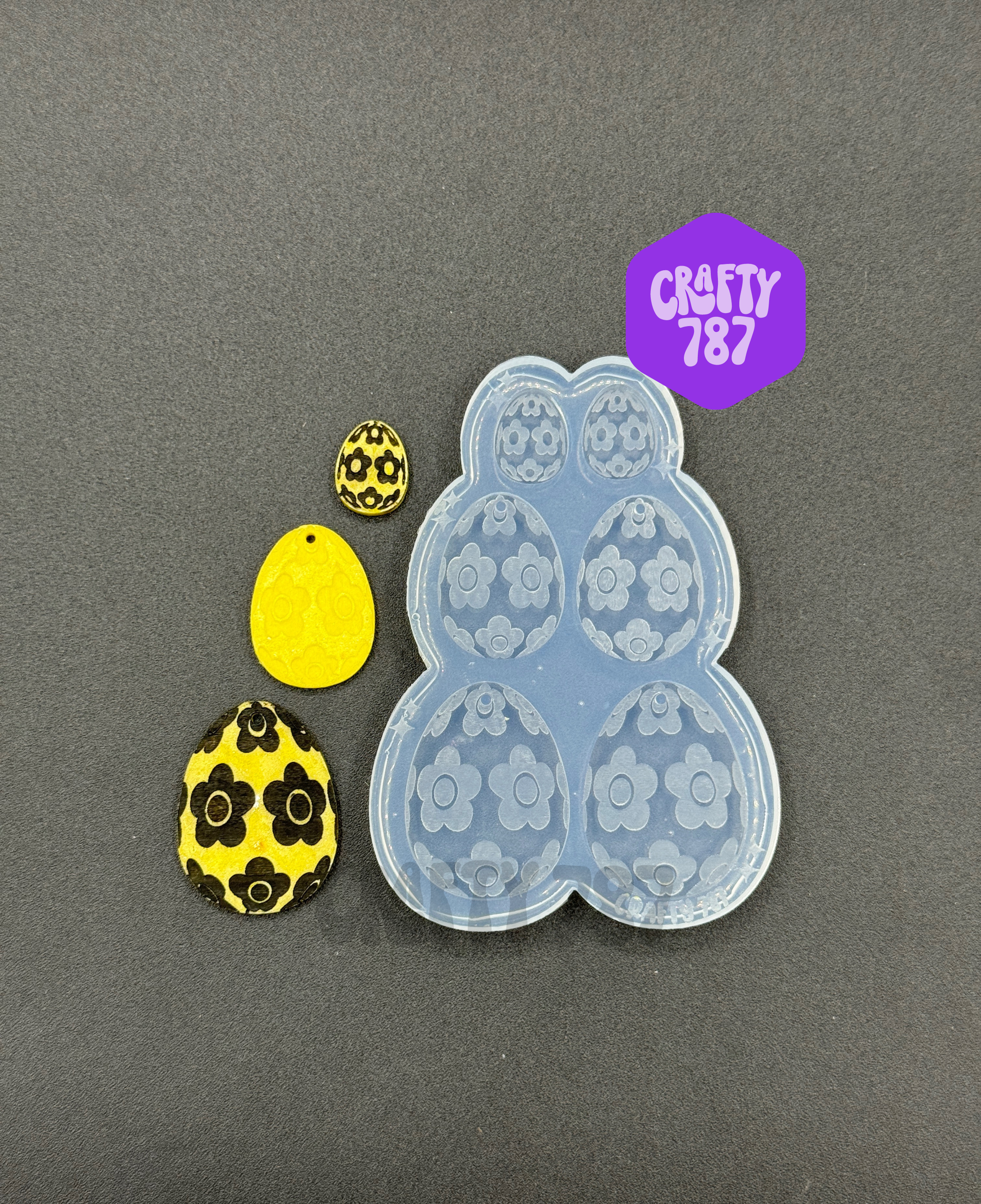 Flower Egg Easter Dangle Earring Silicone Mold Variety Size(D15)