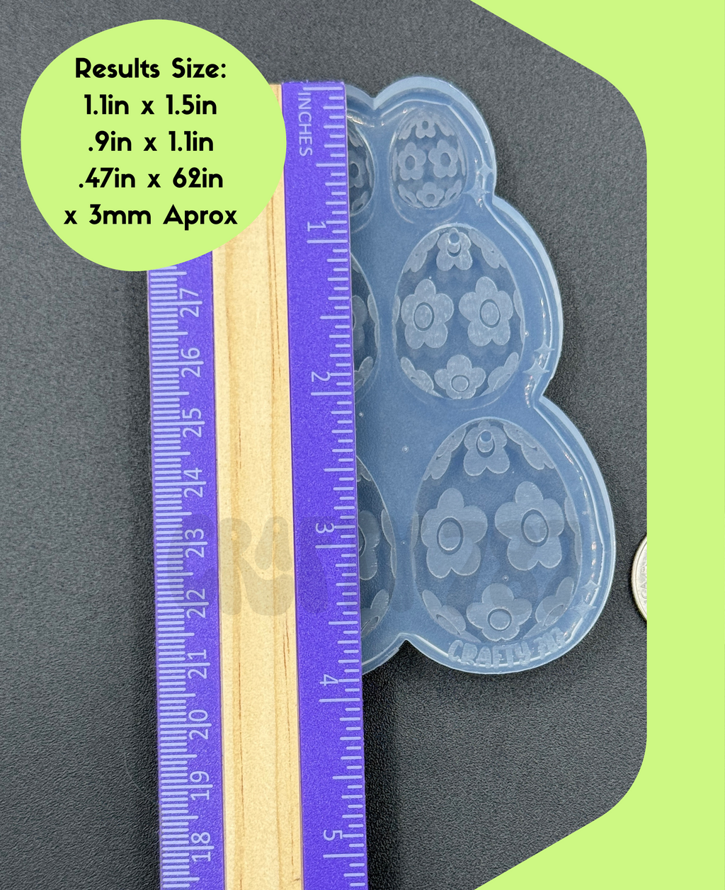 Flower Egg Easter Dangle Earring Silicone Mold Variety Size(D15)