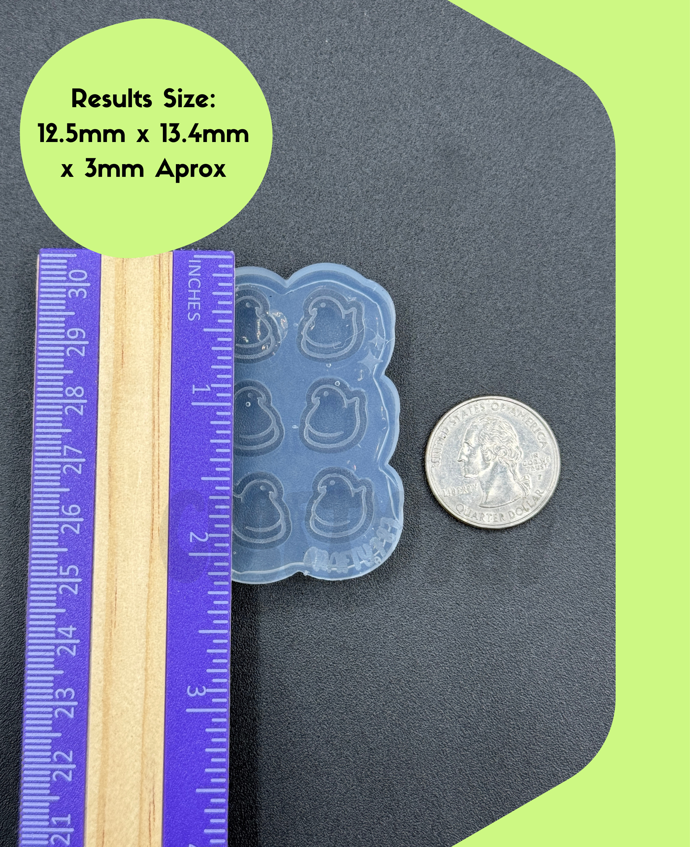 Peep Chick Stud Earring Silicone Mold (A15)