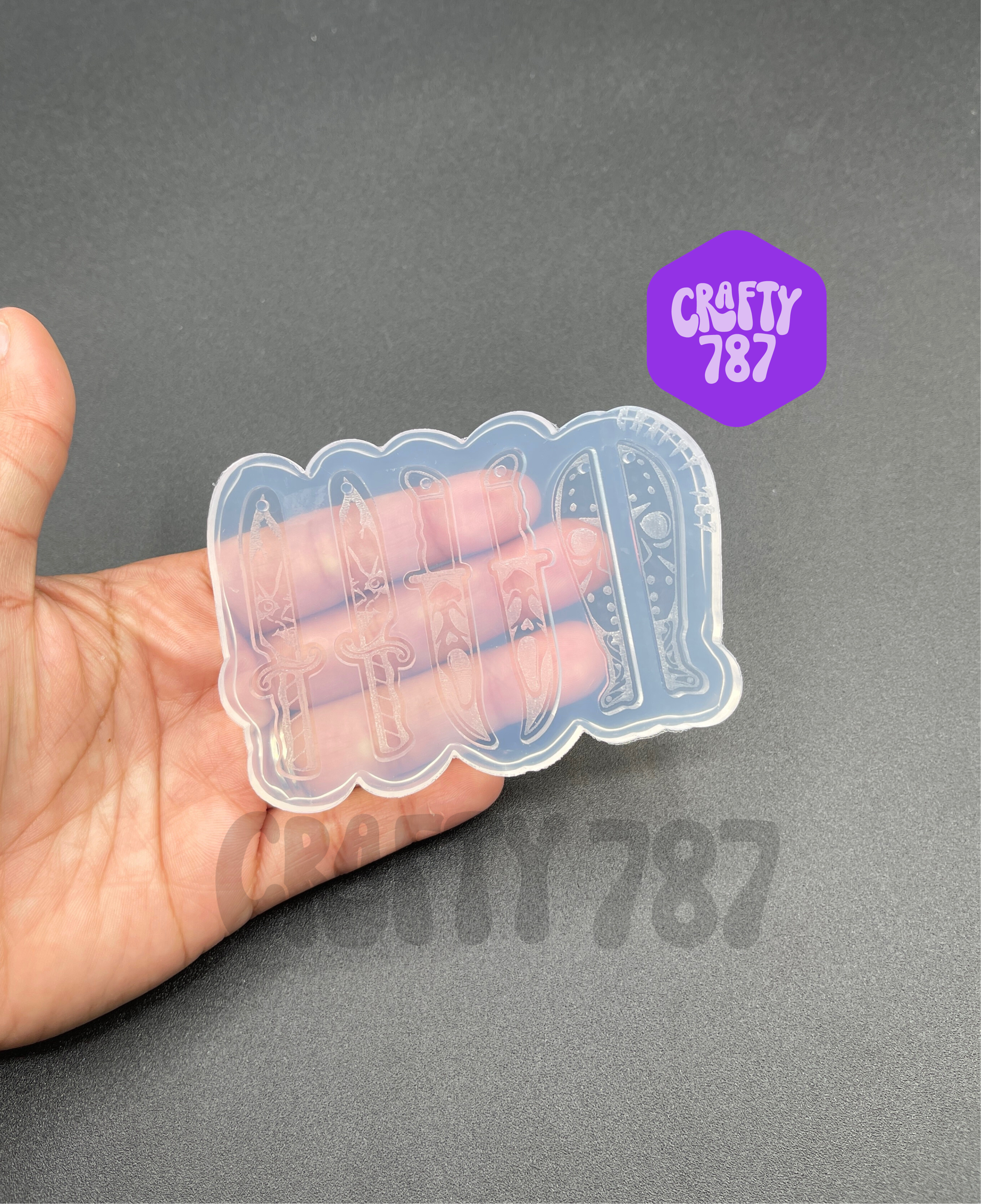 Spooky Knife Bundle Earring Silicone Mold, Resin Jewelry Mold (B15)