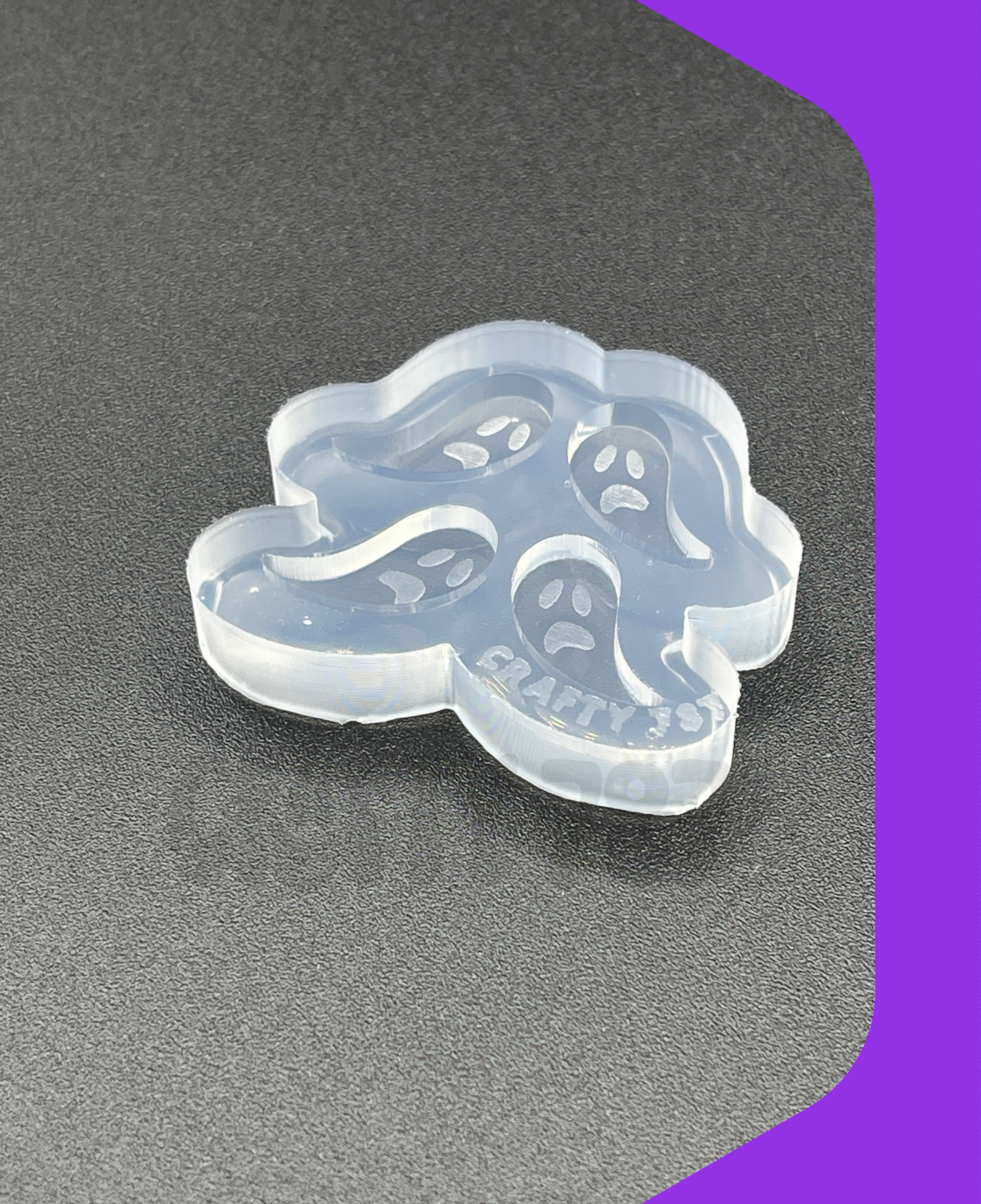 Ghost Studs Earring Silicone Mold, Resin Mold (d14)