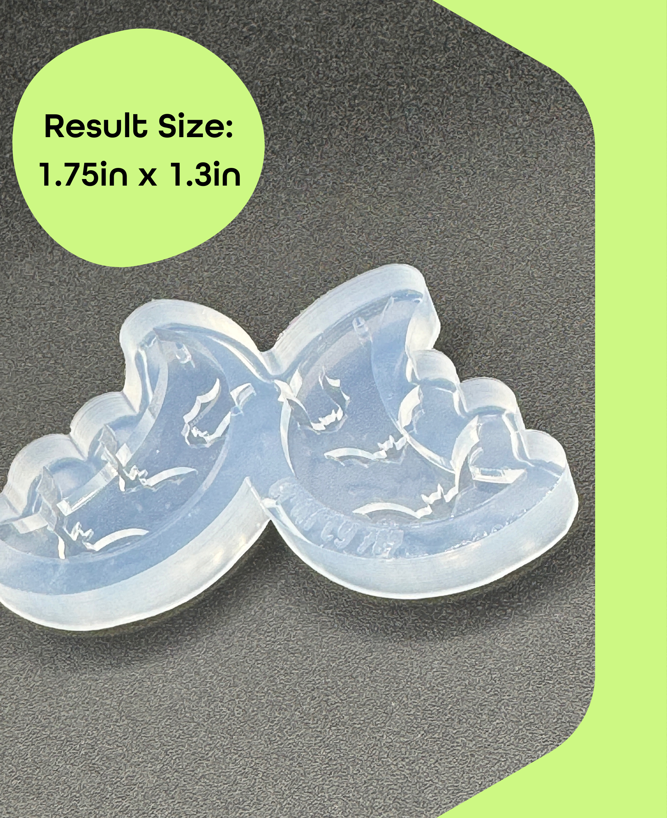 Half Moon & Bats Earring Silicone Mold(d15)