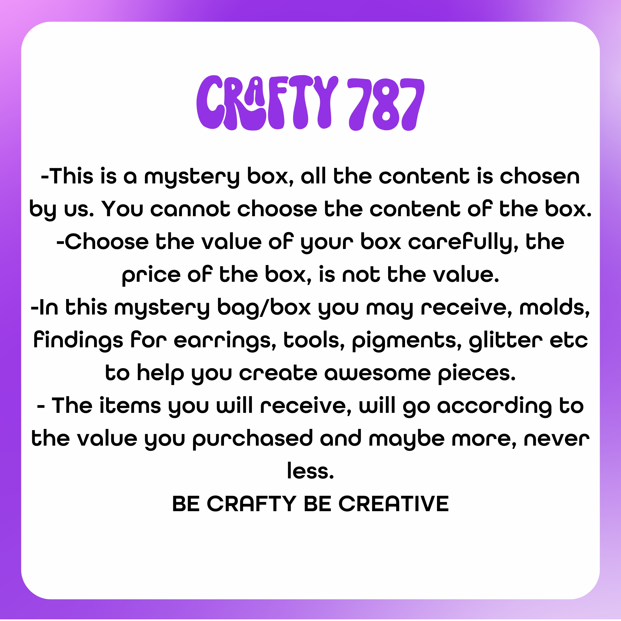 Mystery Bag/Box Molds & More