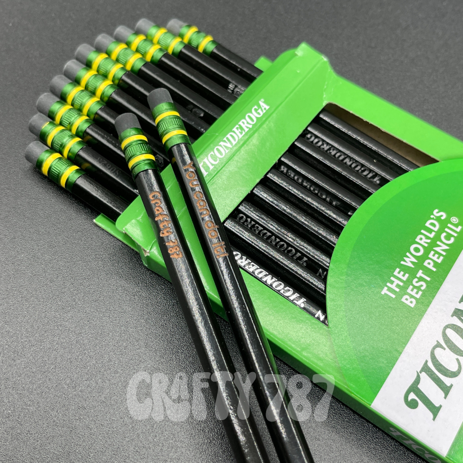Personalize Black #2 Pencils, Ticonderoga Custom Pencils, Teacher Gift
