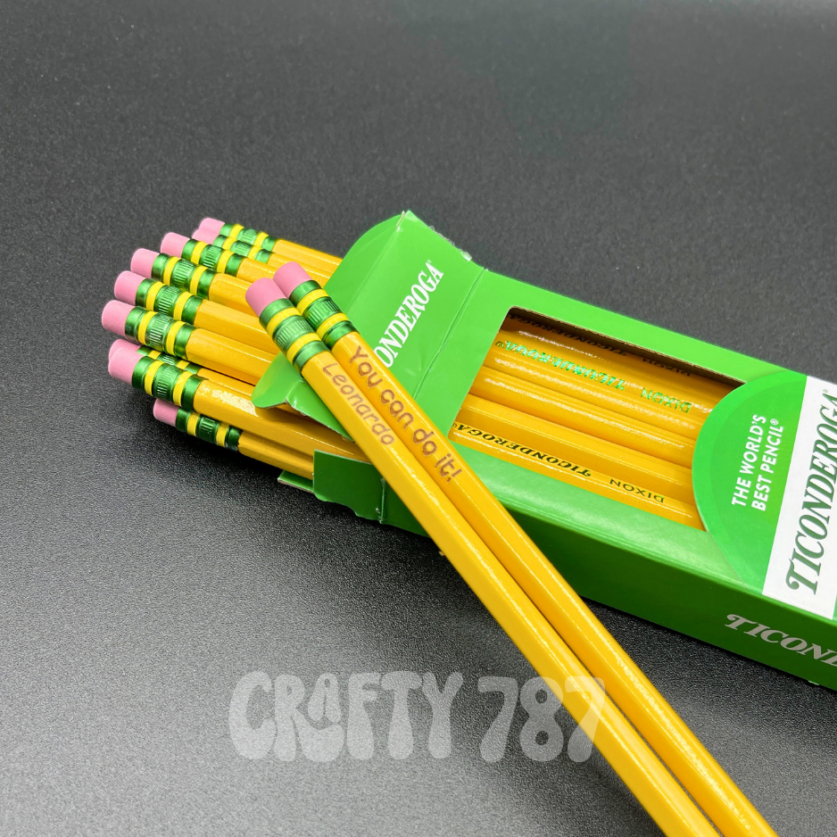 Personalized Engraved #2 Pencils, Ticonderoga Pencils, Teacher Gift