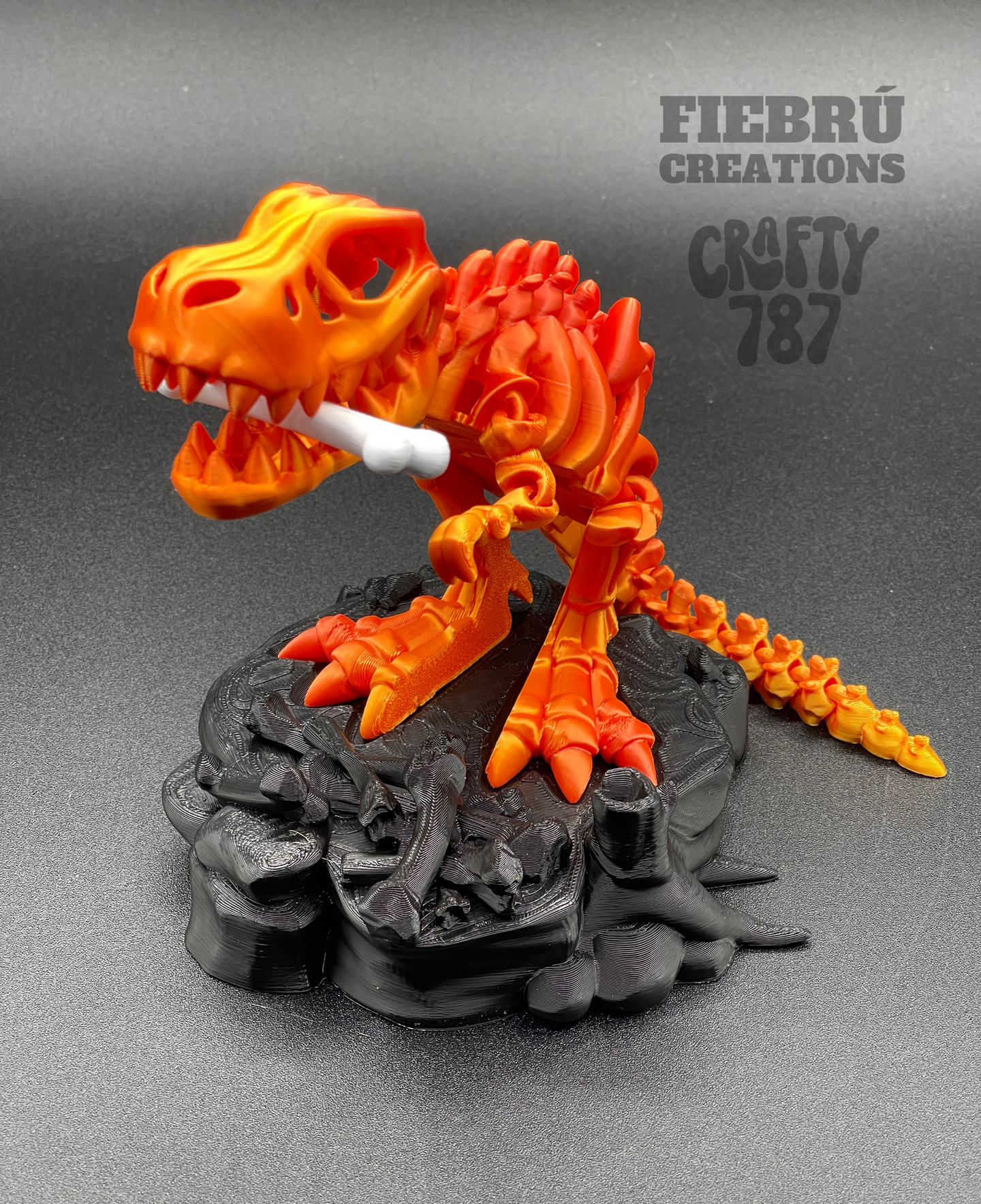 T Rex 3D Printed Articulated Dinosaur