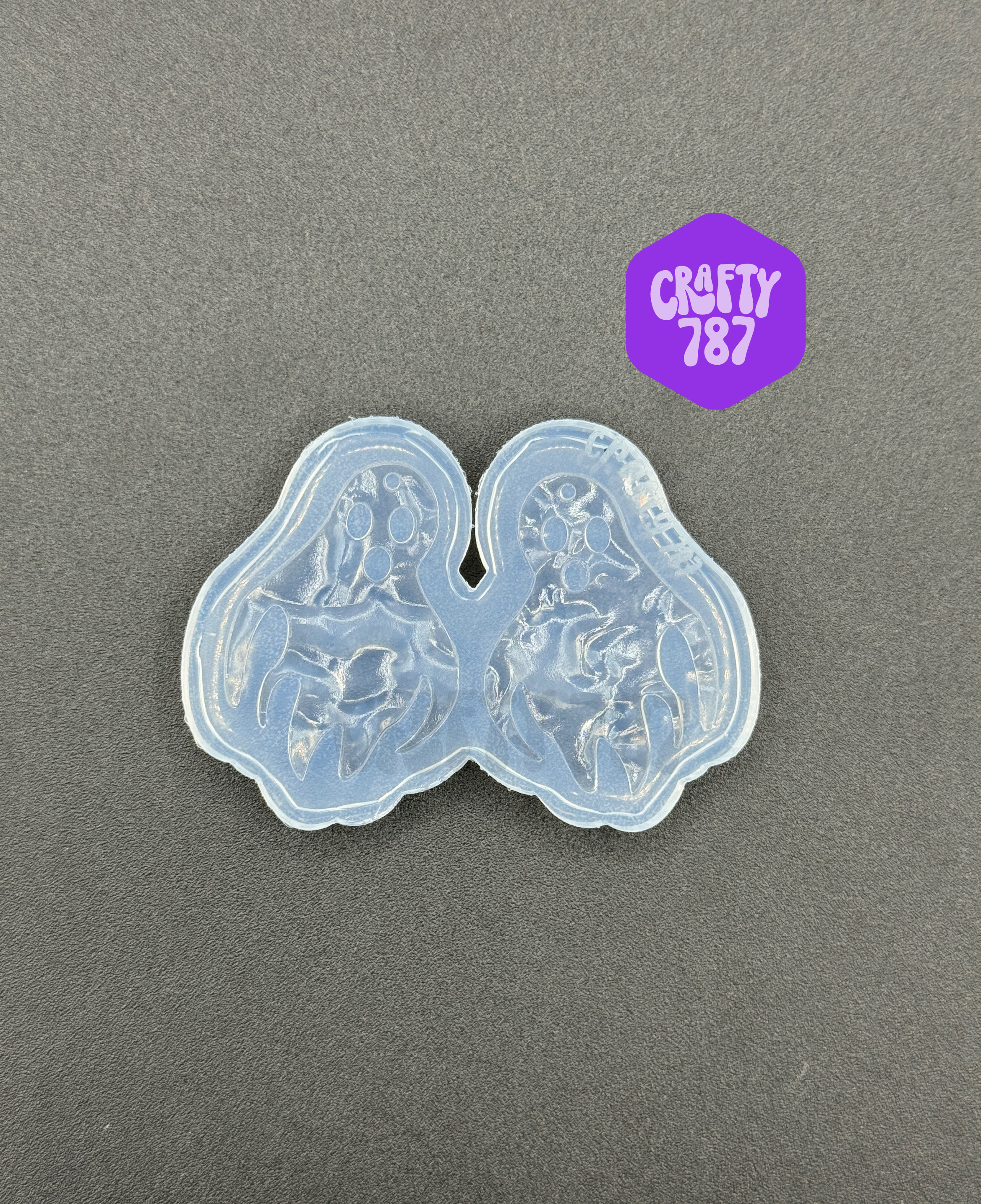 Ghost Dangle Textured Earring Silicone Mold (d14)
