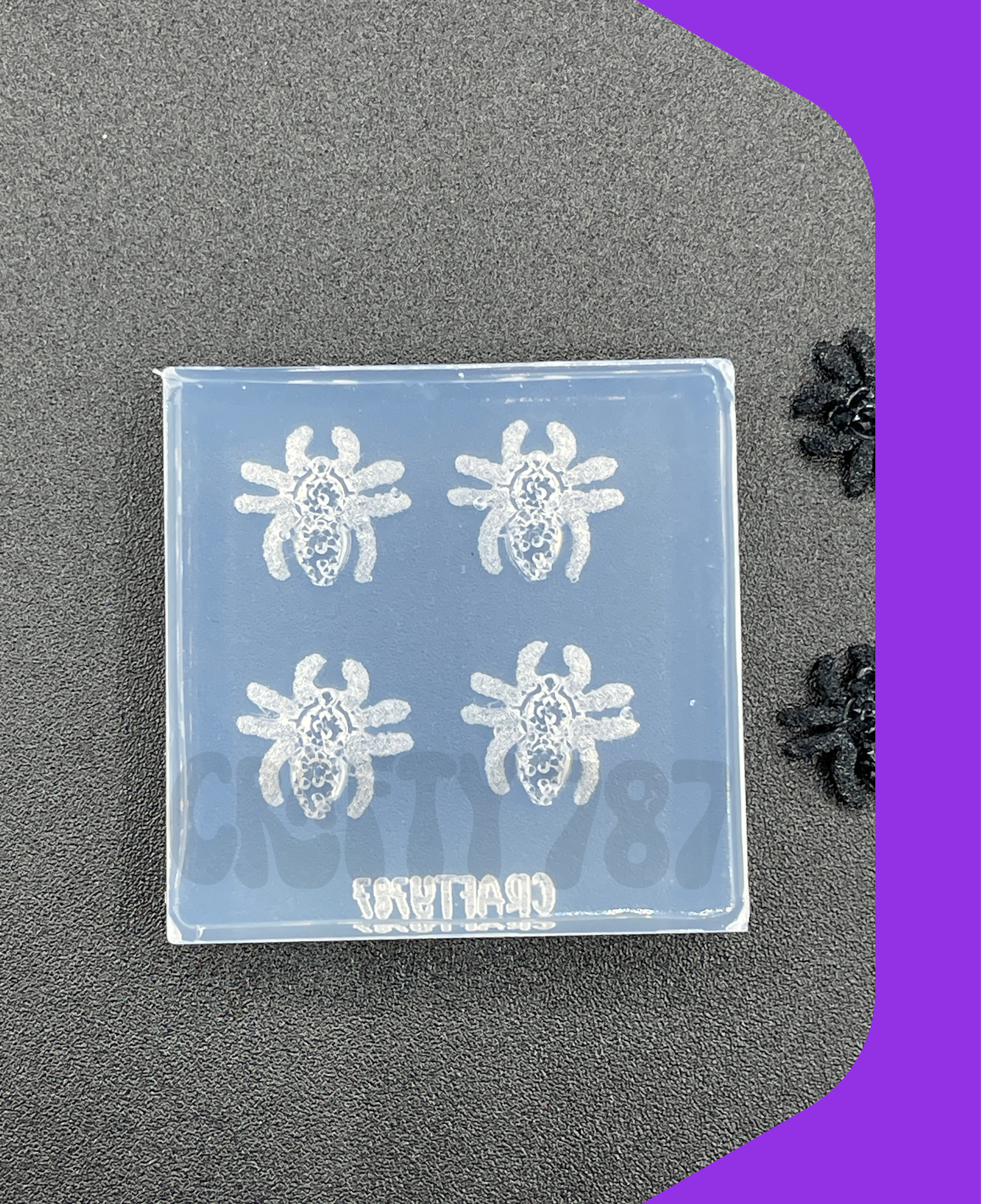 Druzy Spider Studs Earring Mini Silicone Mold