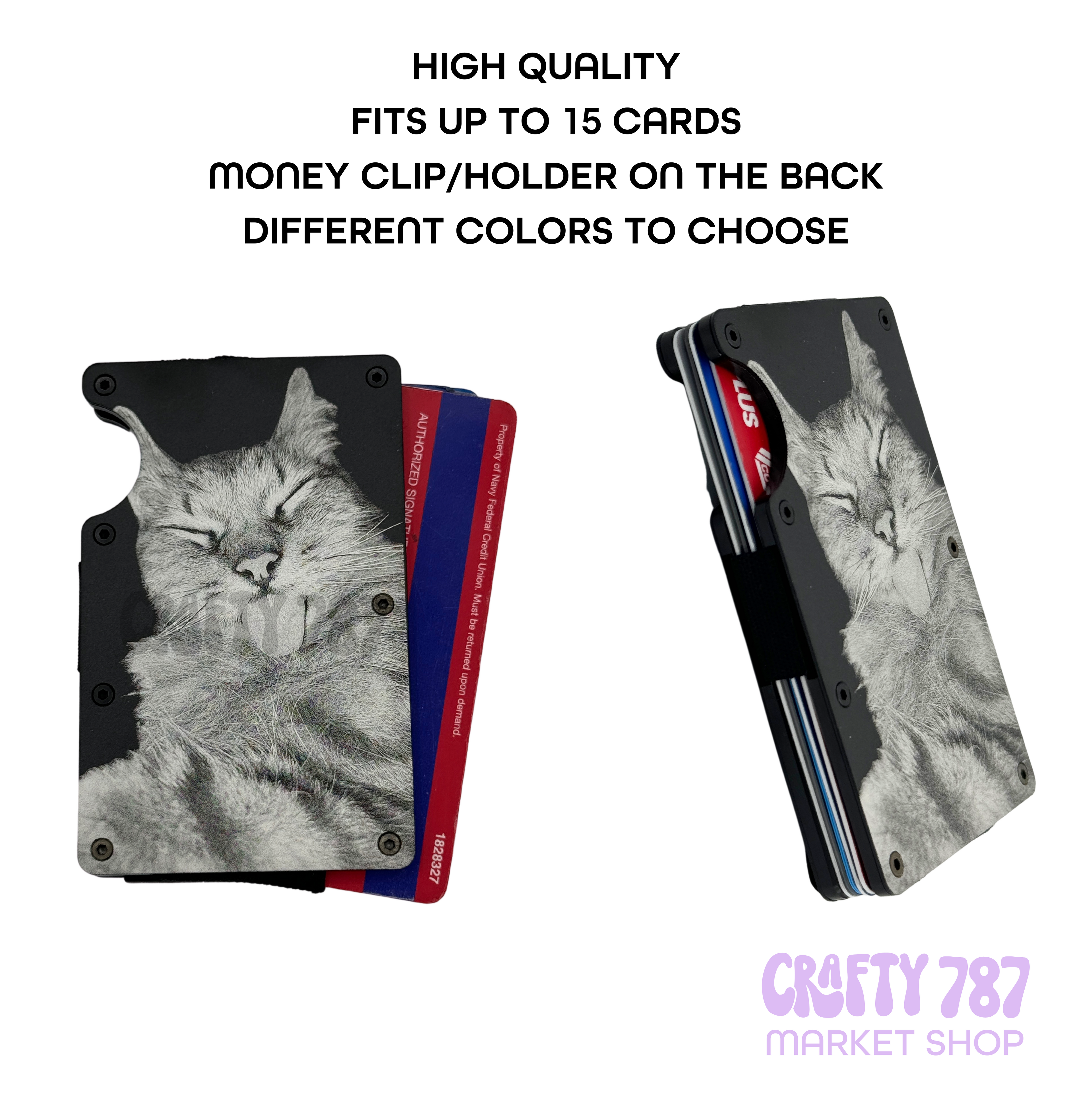 Personalize Pet Picture Metal Wallet