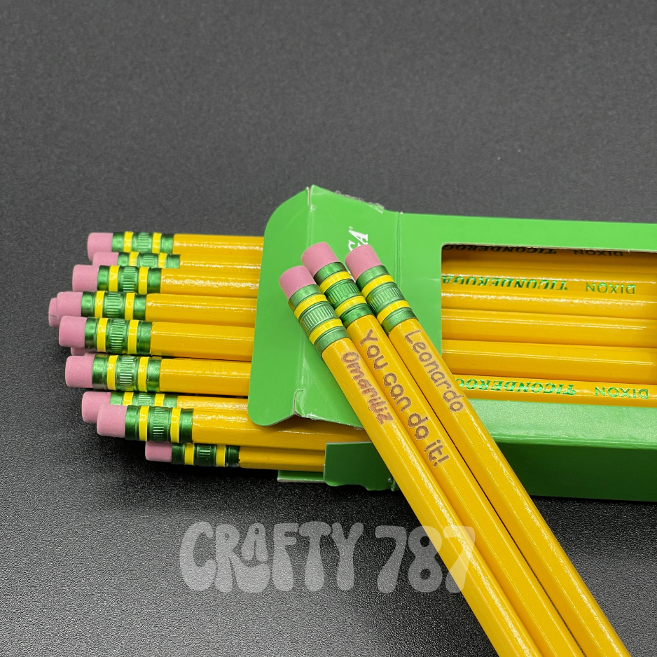 Personalized Pastel Ticonderoga Pencils - Laser Engraved