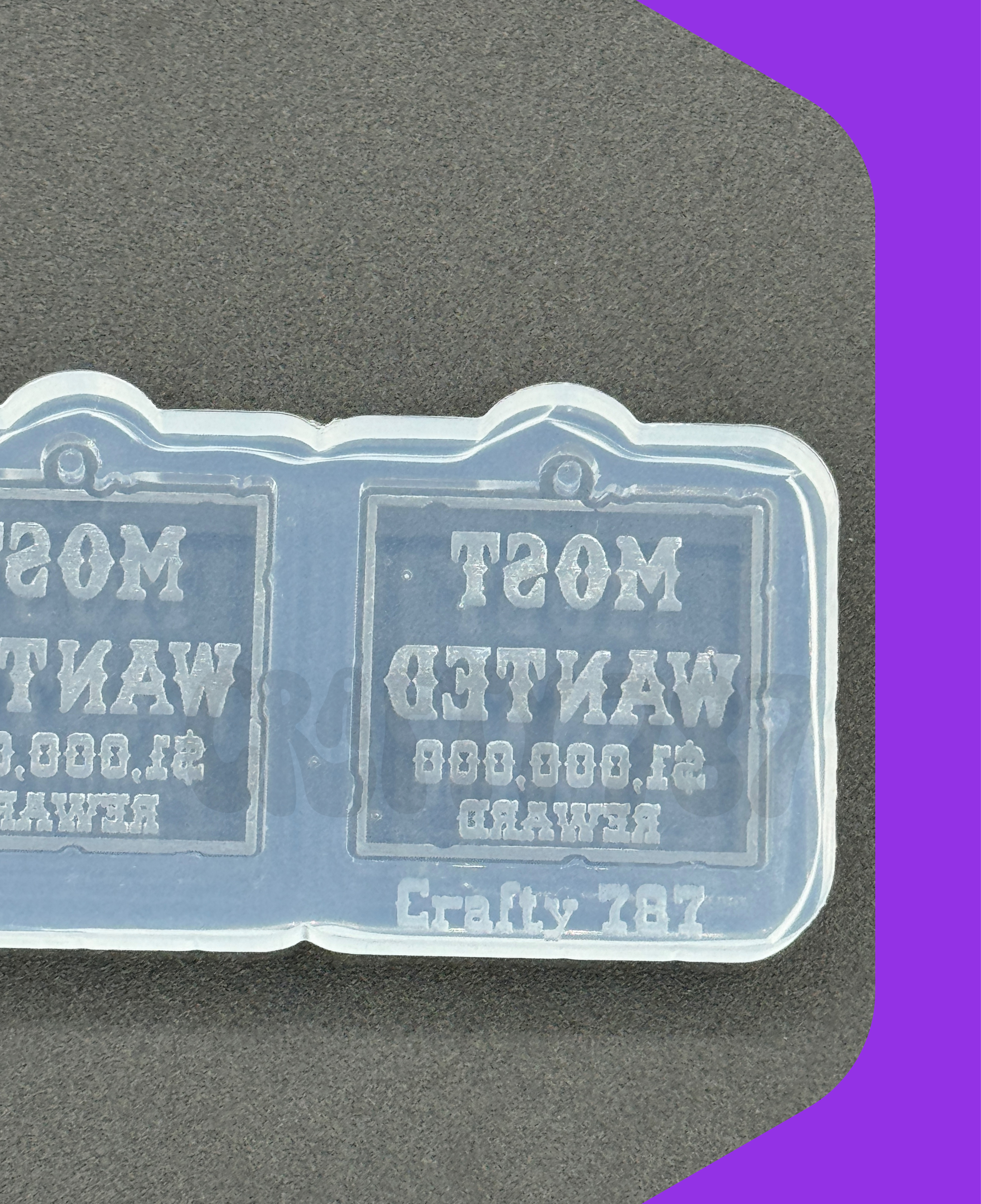 Most Wanted Poster Earring Silicone Mold (d13)