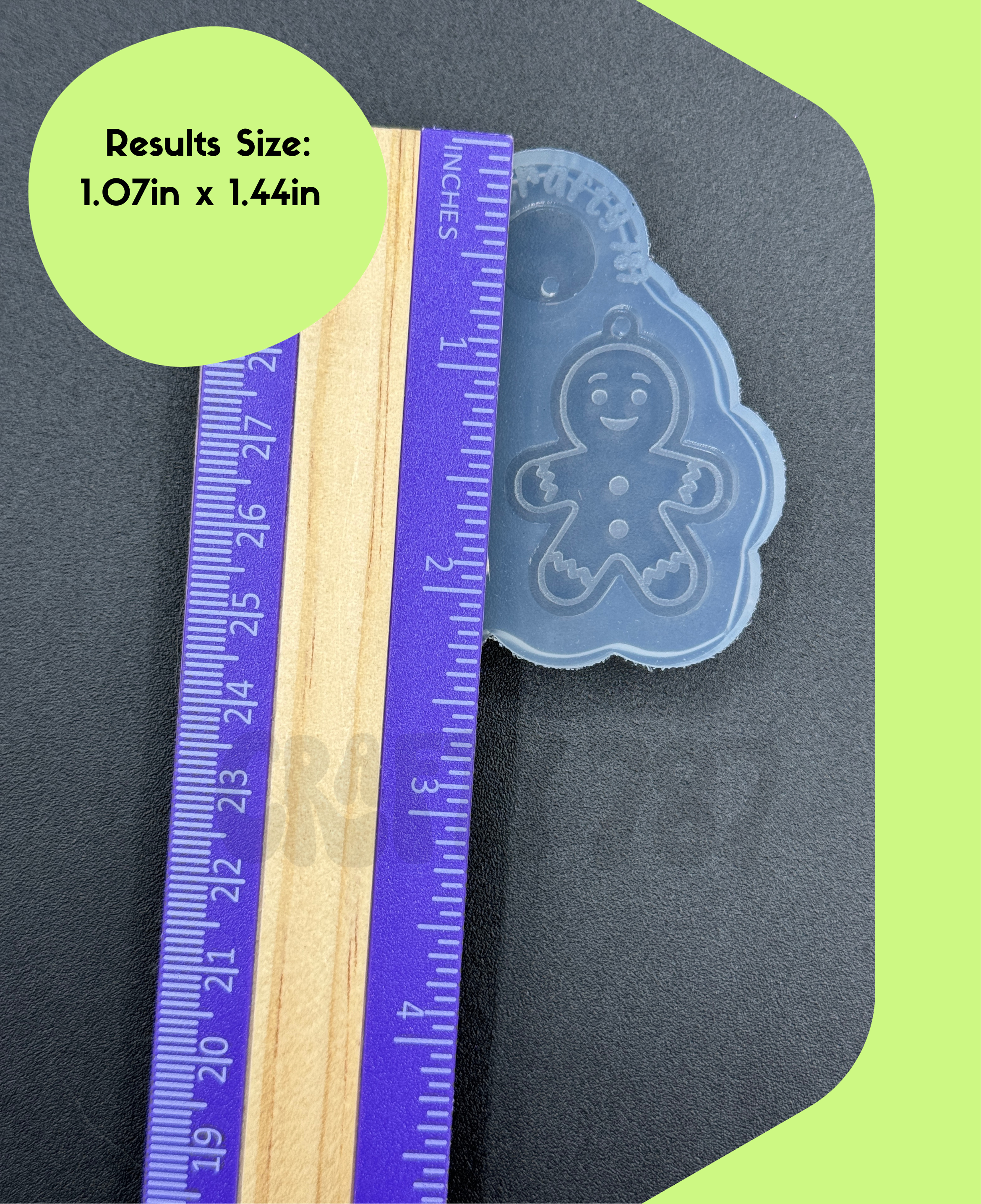 Gingerbread Cookie Small Earring Silicone Mold (C15)