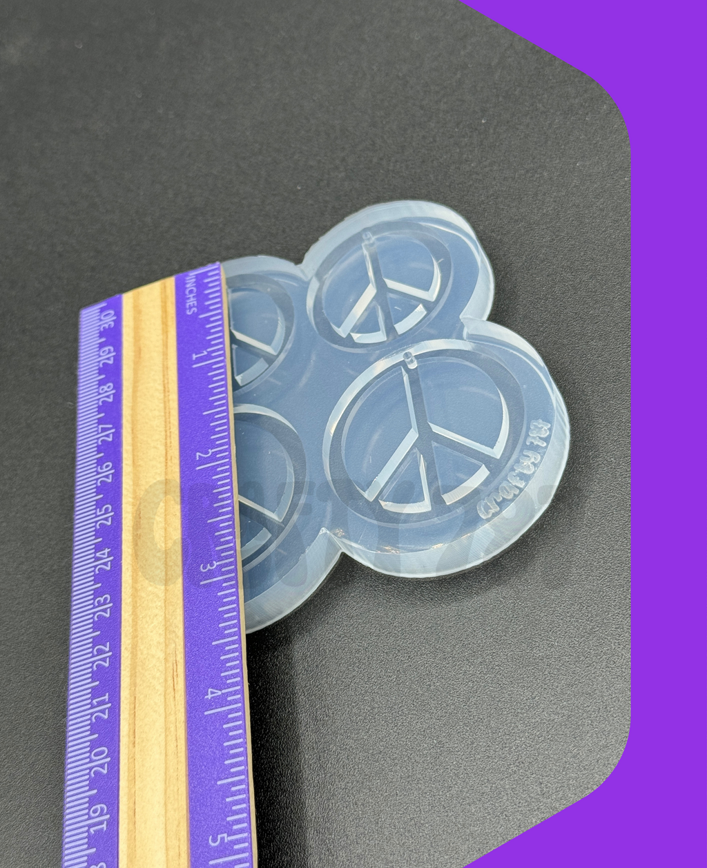 Peace Symbol Dangle Earring Silicone Mold (d13)