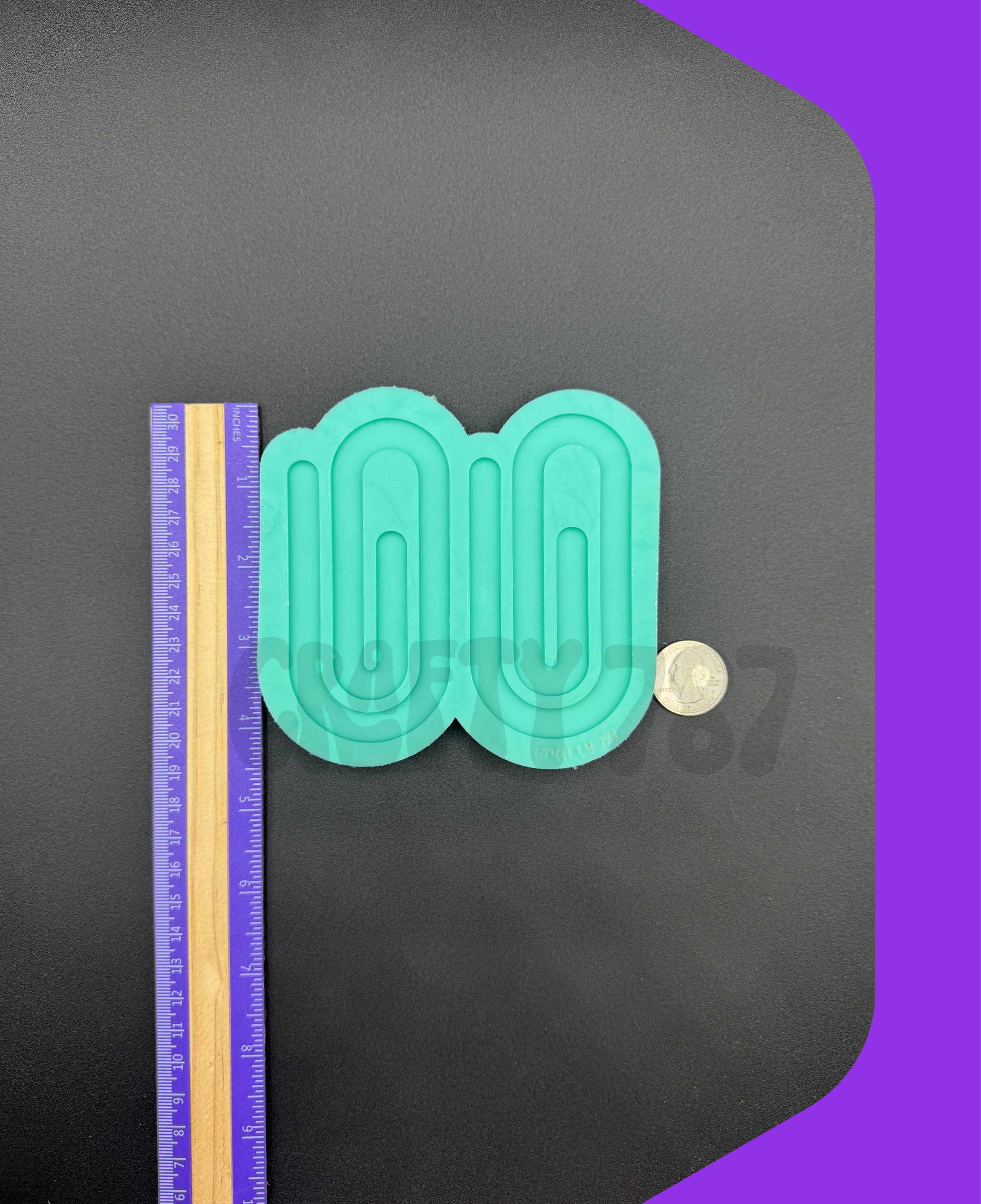 Jumbo Paper Clip Silicone Mold(D8)