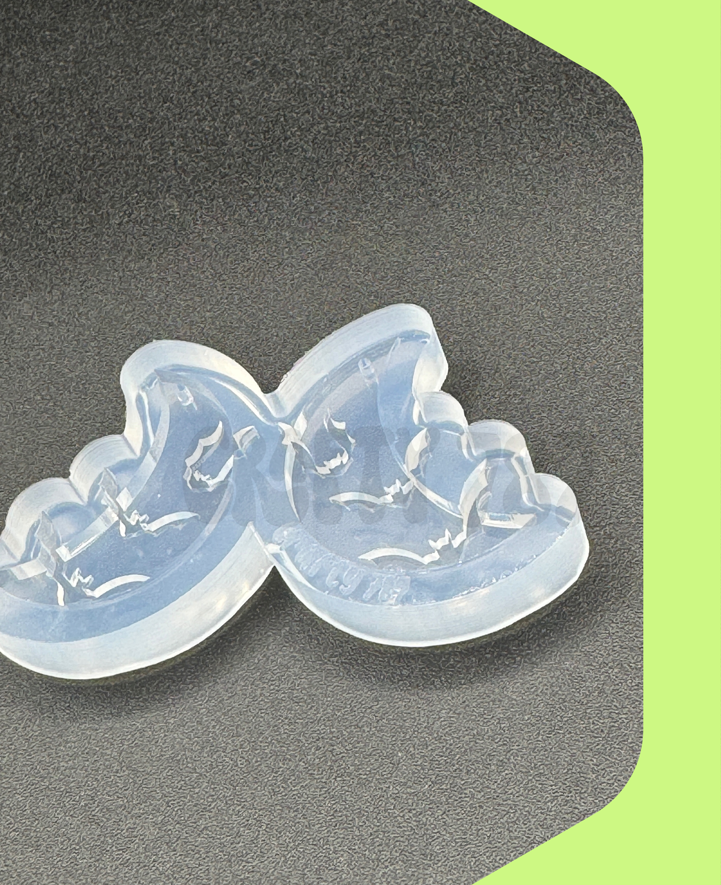Half Moon & Bats Earring Silicone Mold(d15)
