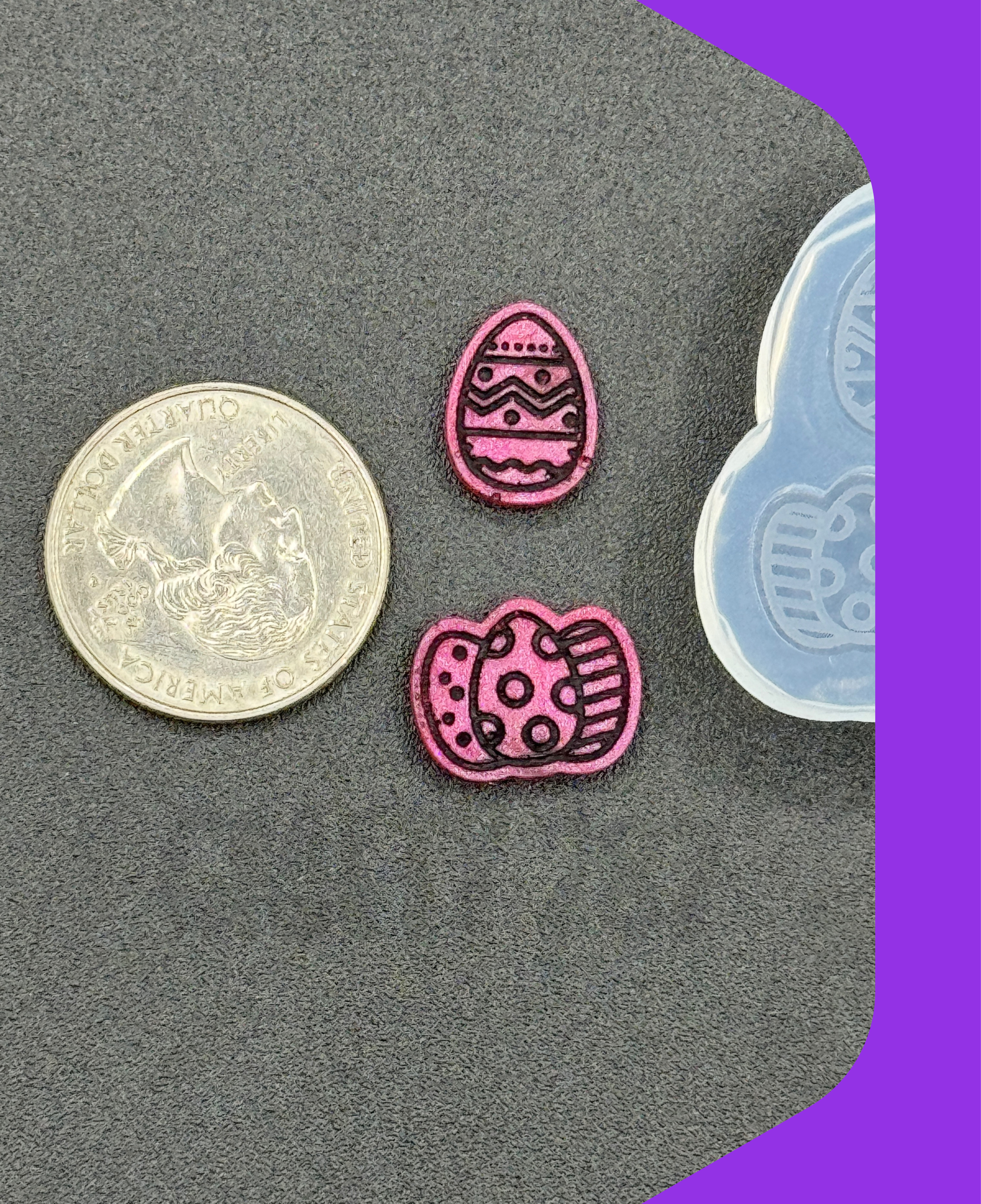 Easter Egg Variety Stud Earring Silicone Mold (A15)