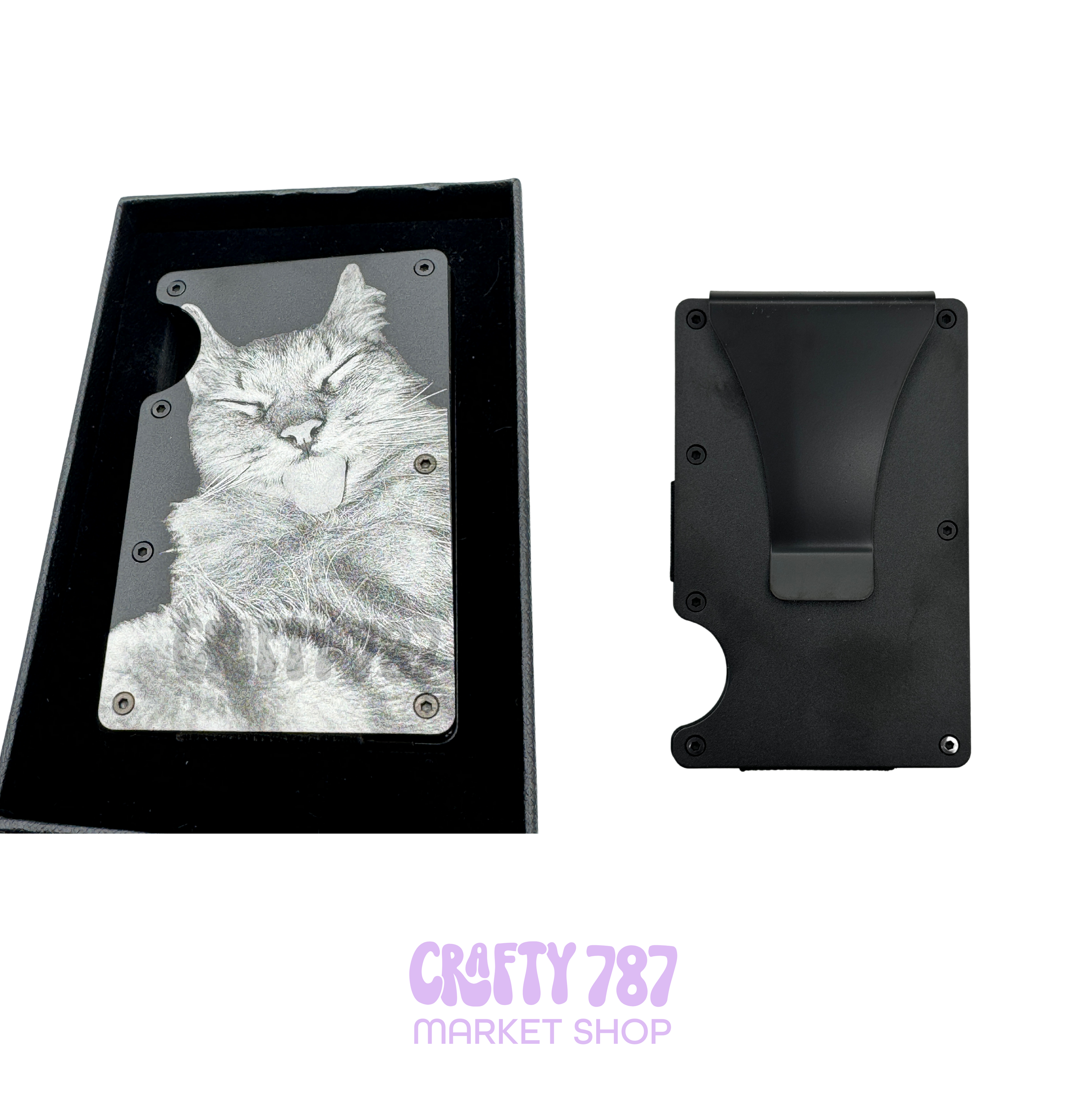 Personalize Pet Picture Metal Wallet