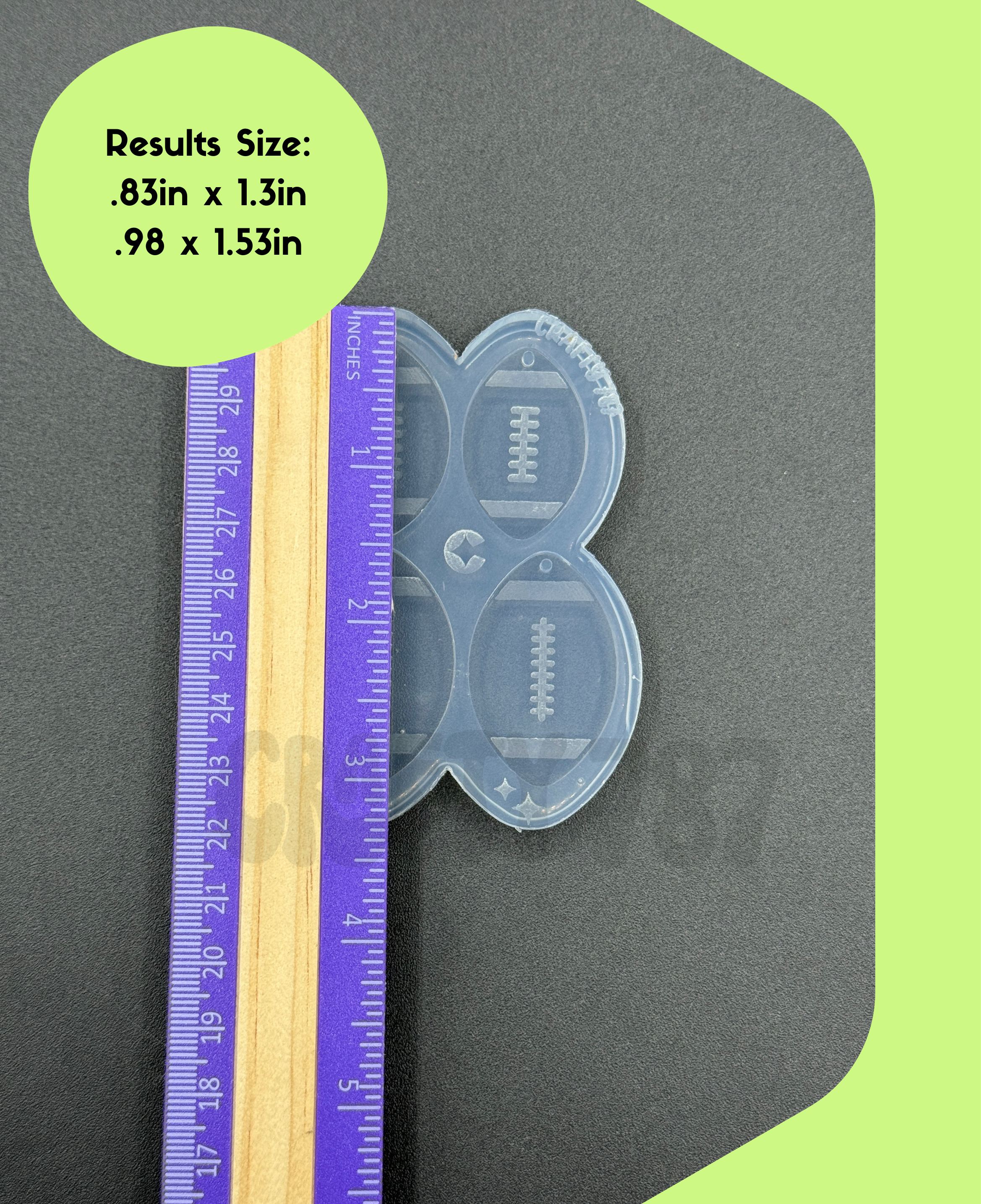 Football Dangle Earring Silicone Mold
