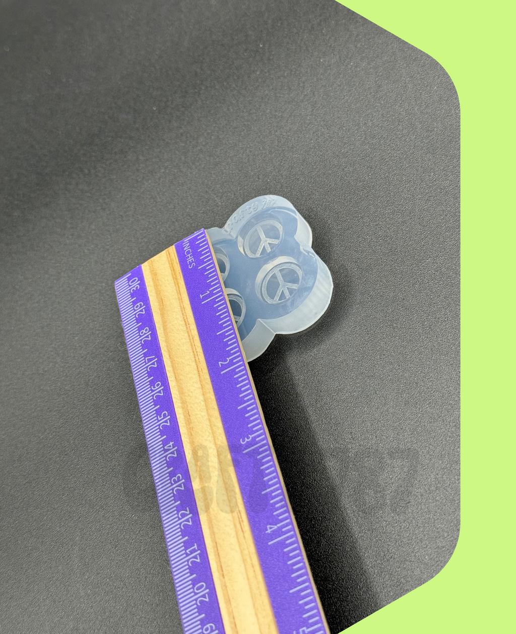 Peace Symbol Stud Earring Silicone Mold (d15)