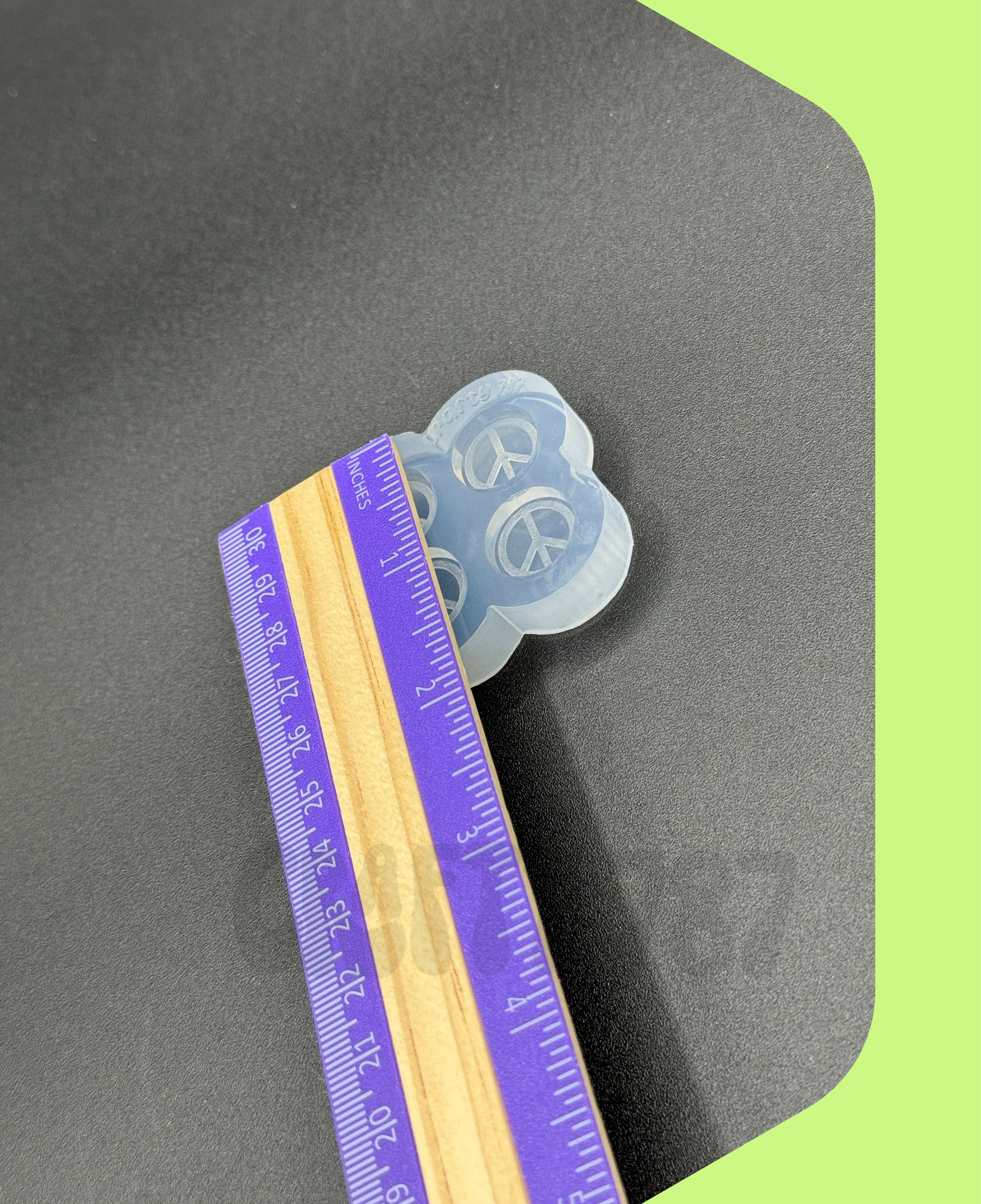 Peace Symbol Stud Earring Silicone Mold (d15)