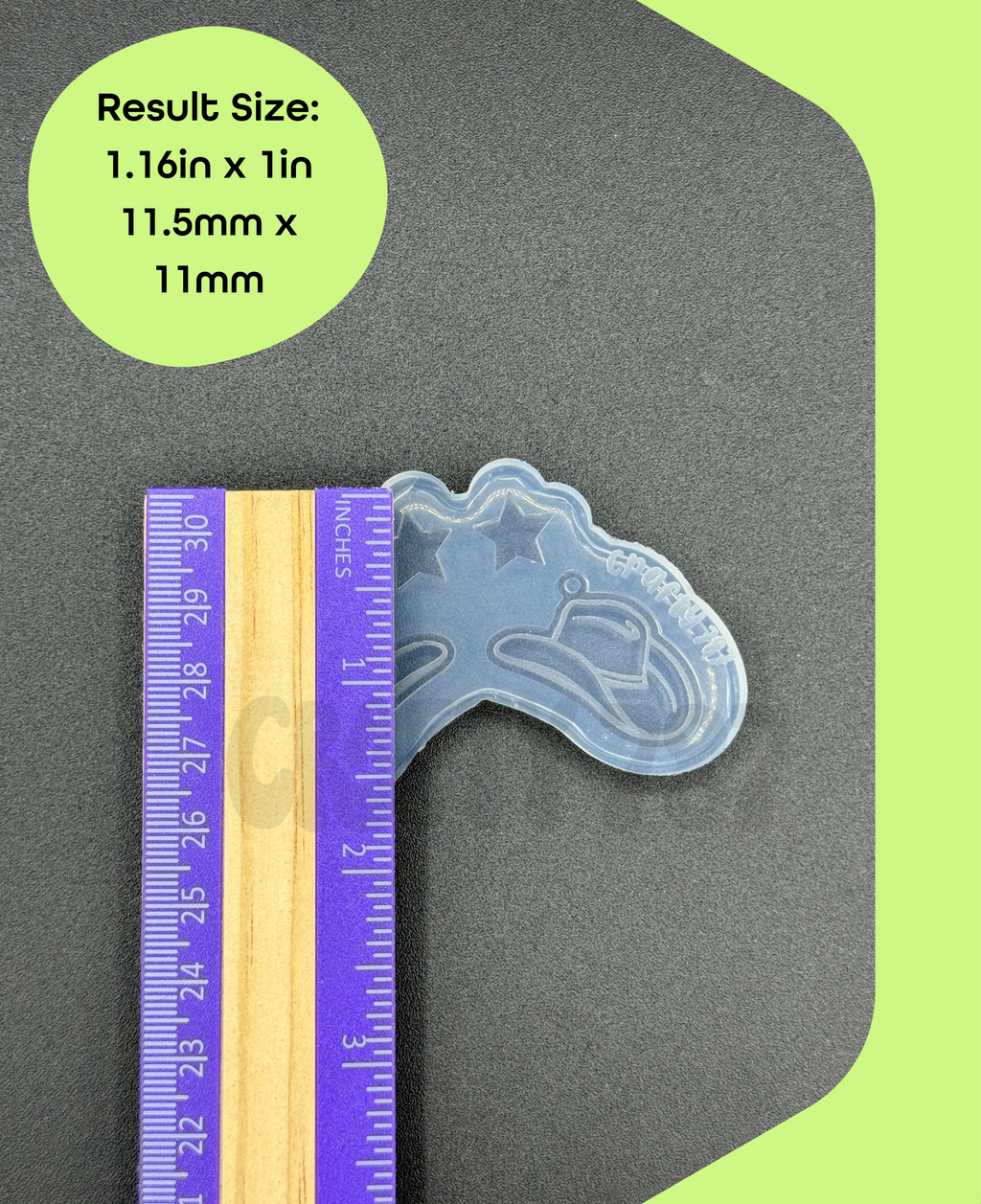 Cowboy Hat Dangle Earring Silicone Mold (d13)