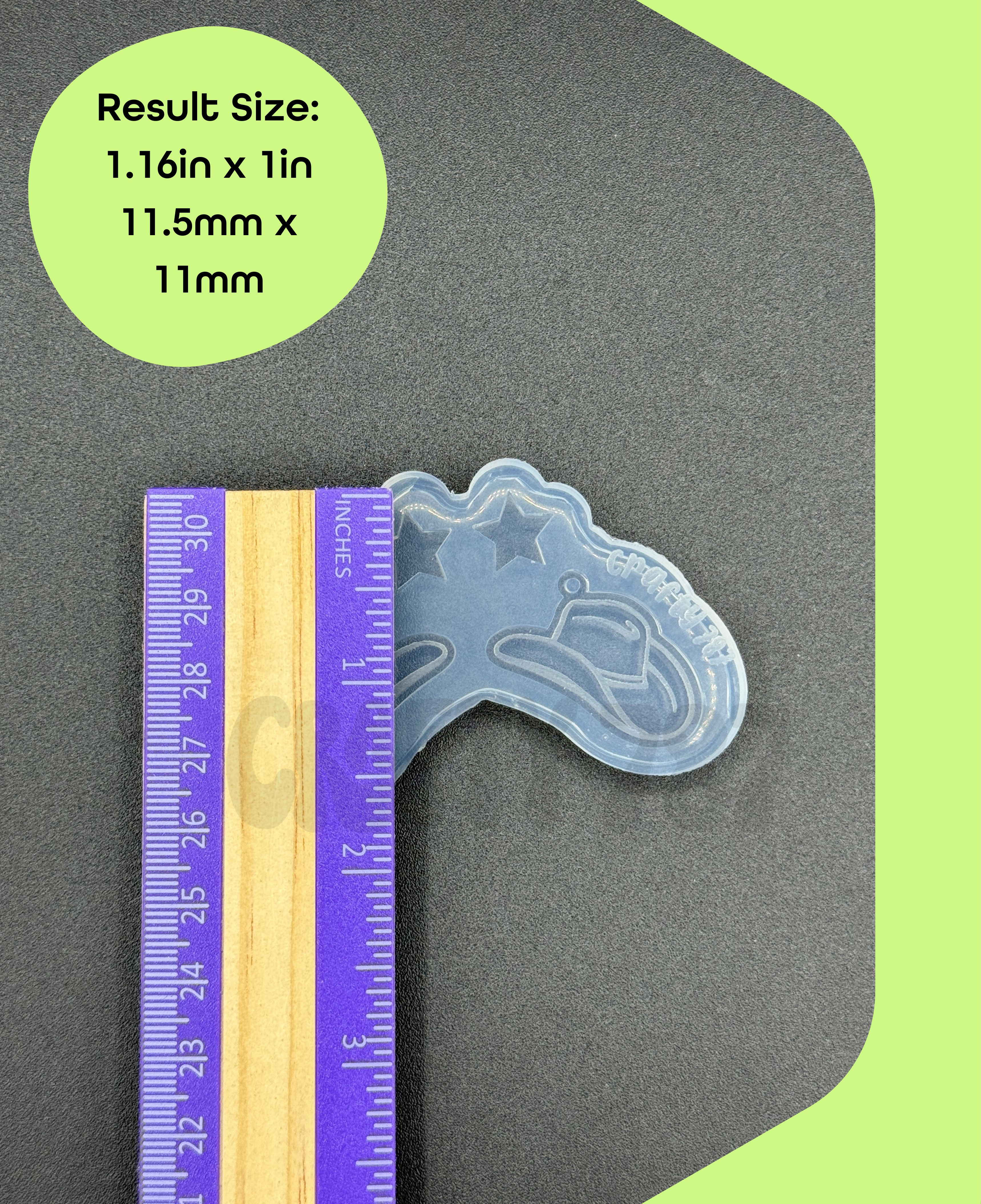 Cowboy Hat Dangle Earring Silicone Mold (d13)